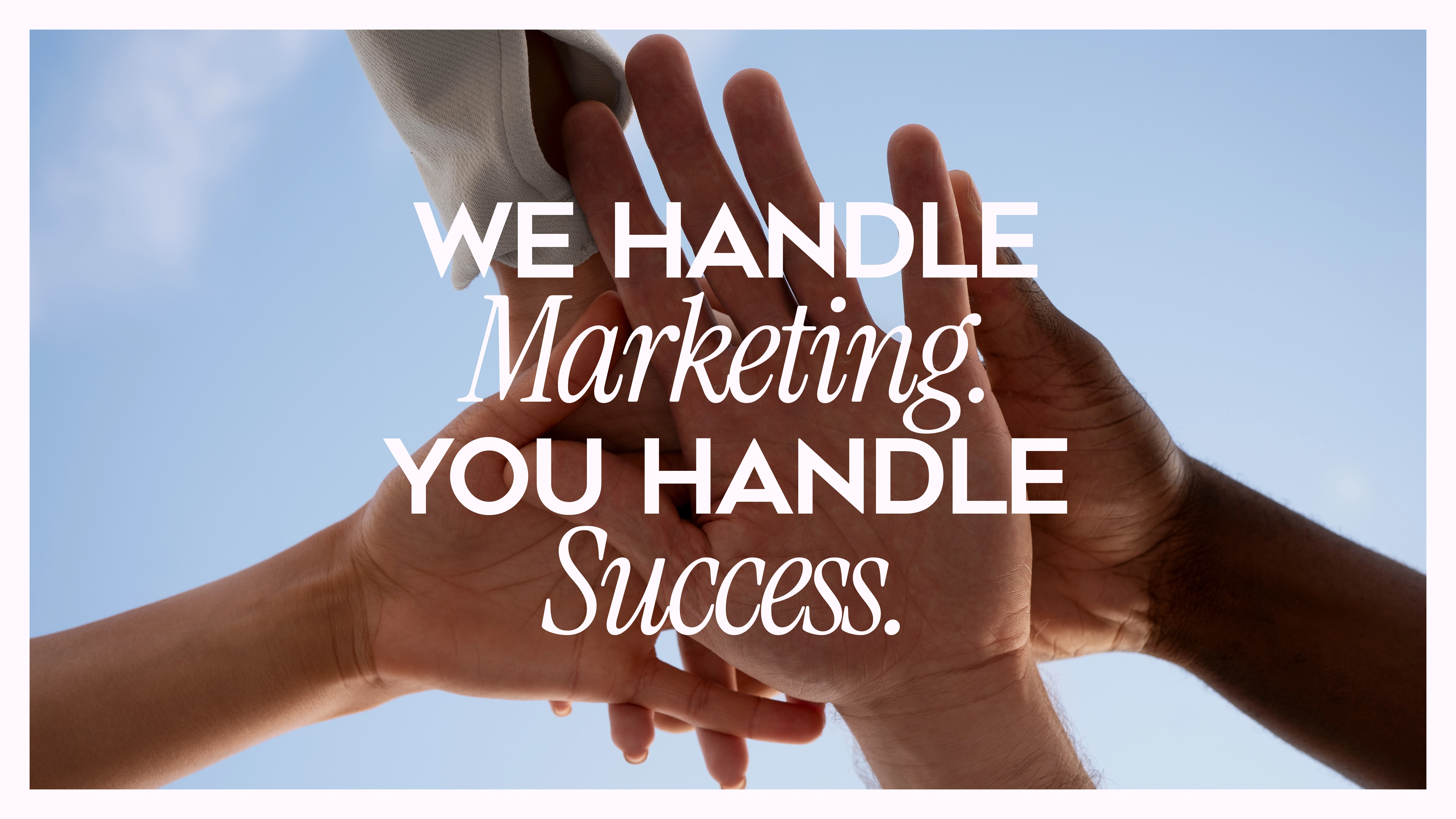 The voice of Marcom.co is clear, encouraging, and practical.
It doesn’t oversell. It doesn’t overwhelm. It communicates with the same ease it promises clients.

Think:
1) Light touch, heavy impact.
2) Human over hype.
3) Simple, honest, and quietly motivating.

Lines like “We handle marketing. You handle success.” are more than just copy—they’re promises. The tone is always approachable, always warm, and always in service of making room for what matters most:
The client’s big ideas.