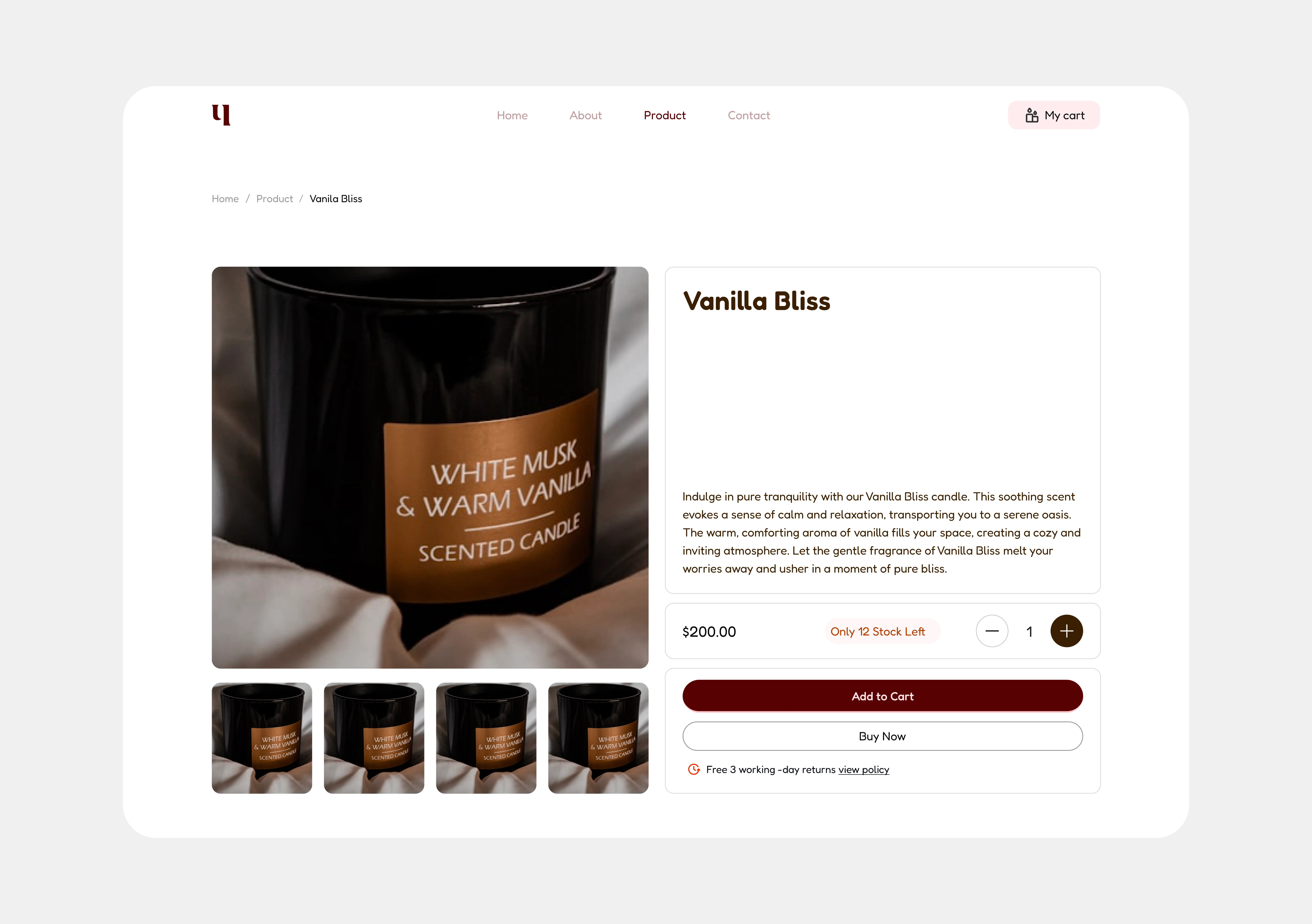 PRODUCT DETAILS SCREEN