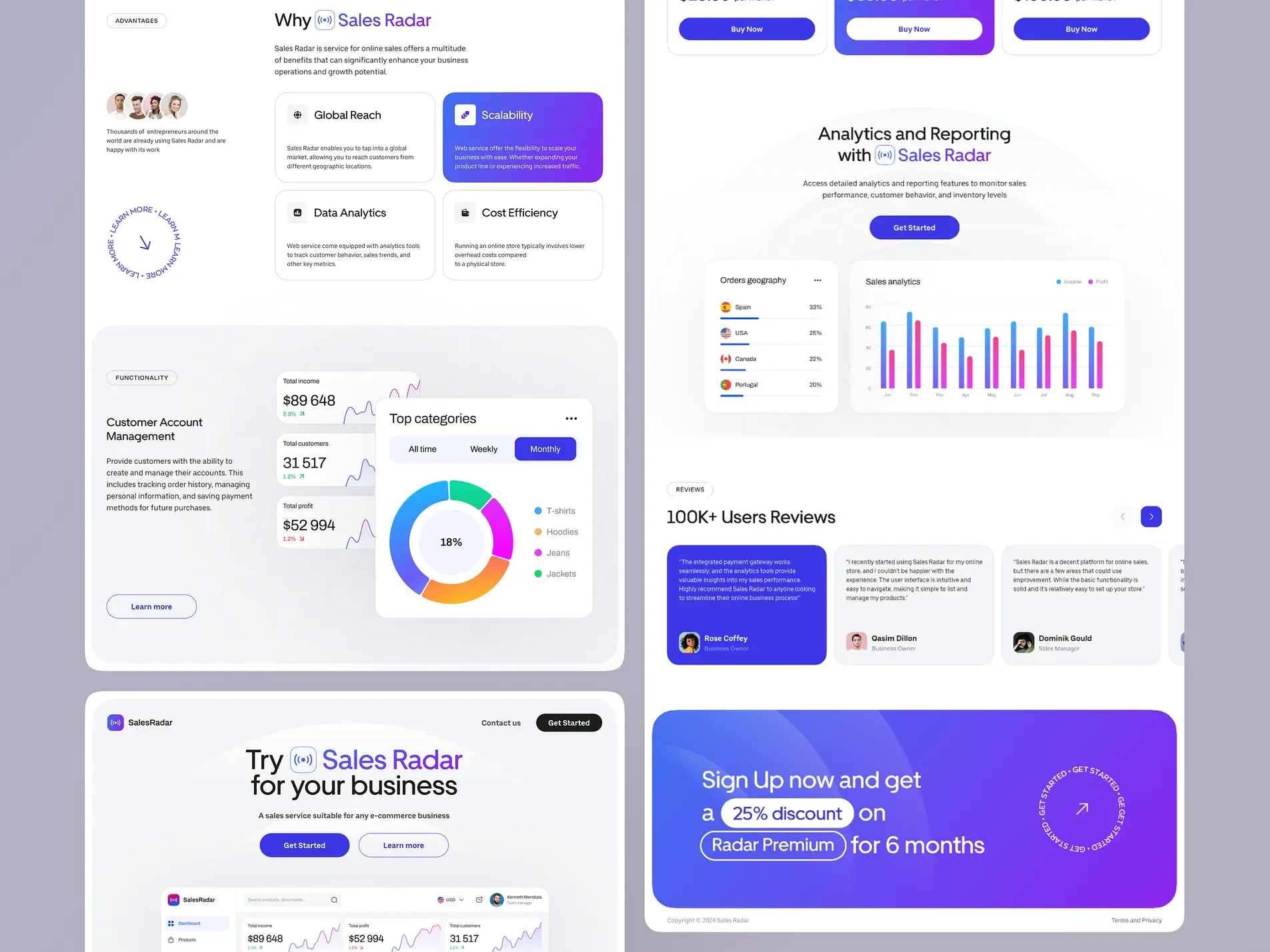 Sales Radar — Conversion-Driven Web App Landing Page 
