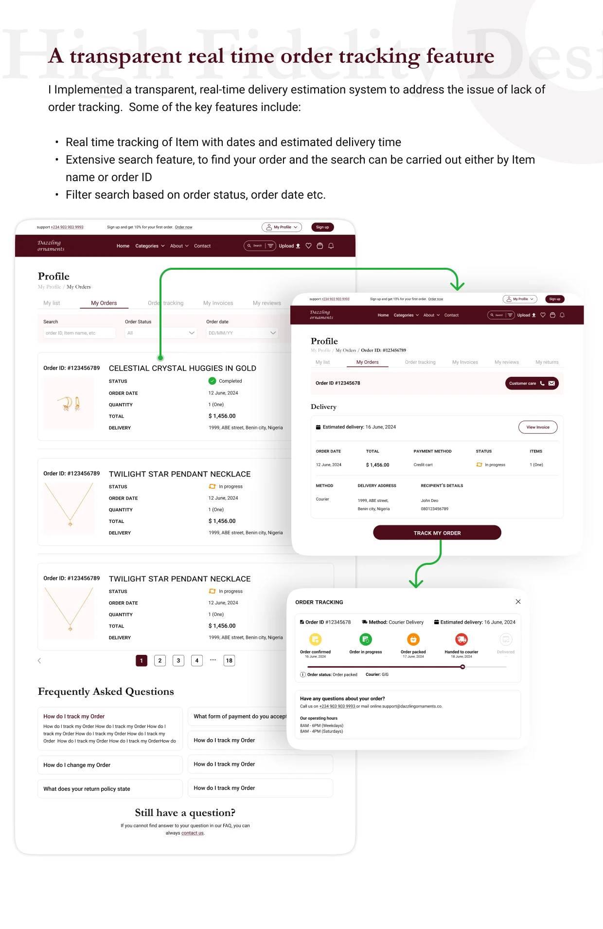 Order tracking