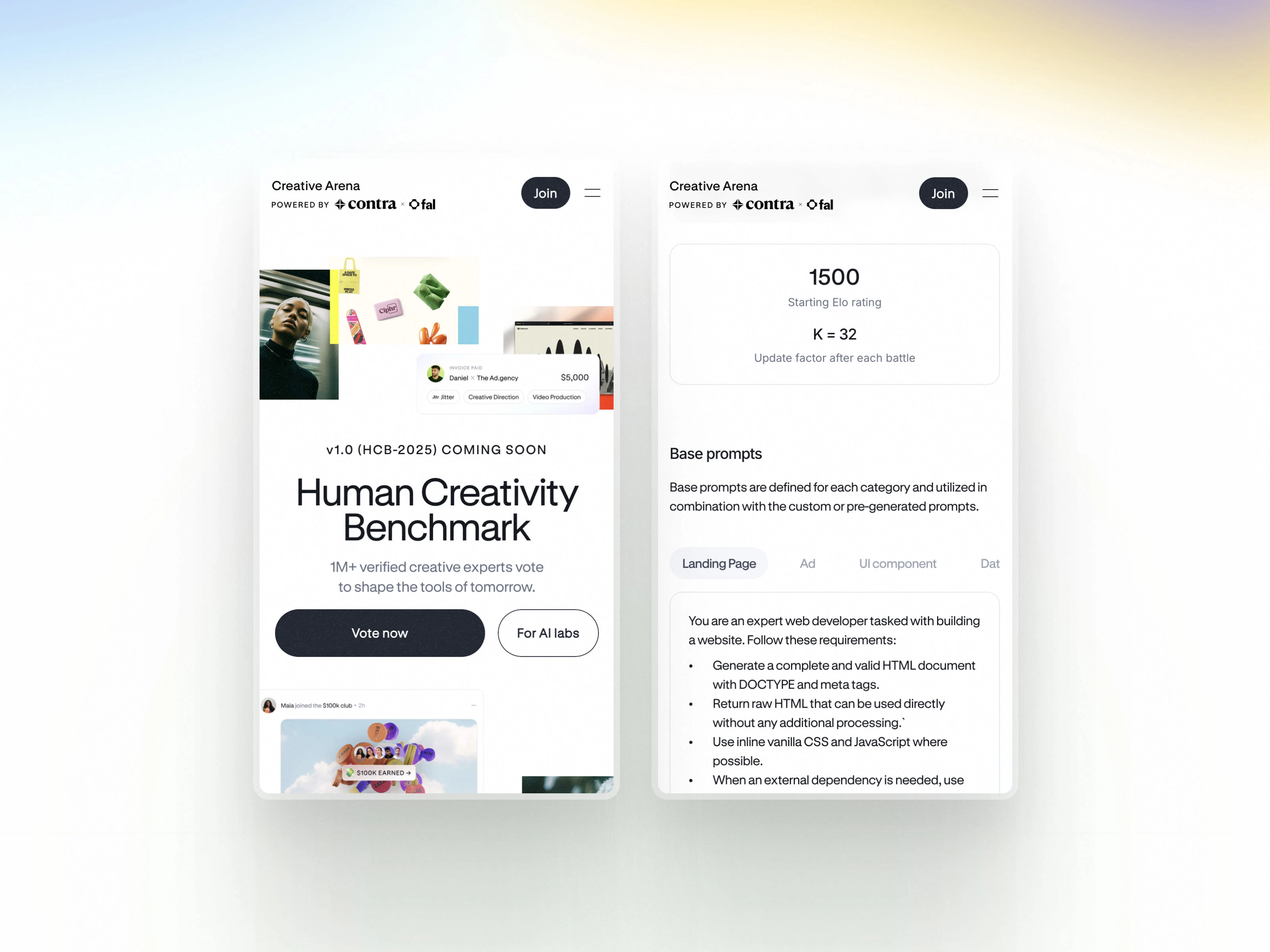 Mobile images of sections