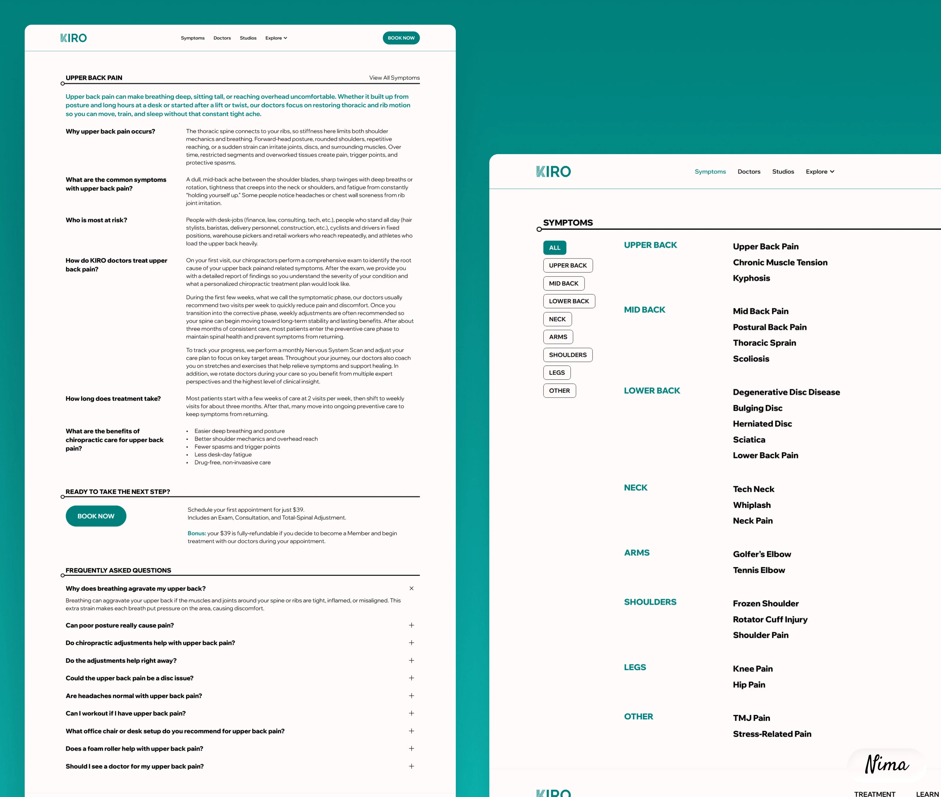 KIRO Website - Symptoms