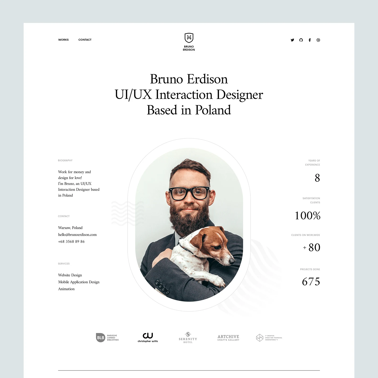 Personal Portfolio - 2,5K Liked / 919k Viewed on dribbble.com/logandang