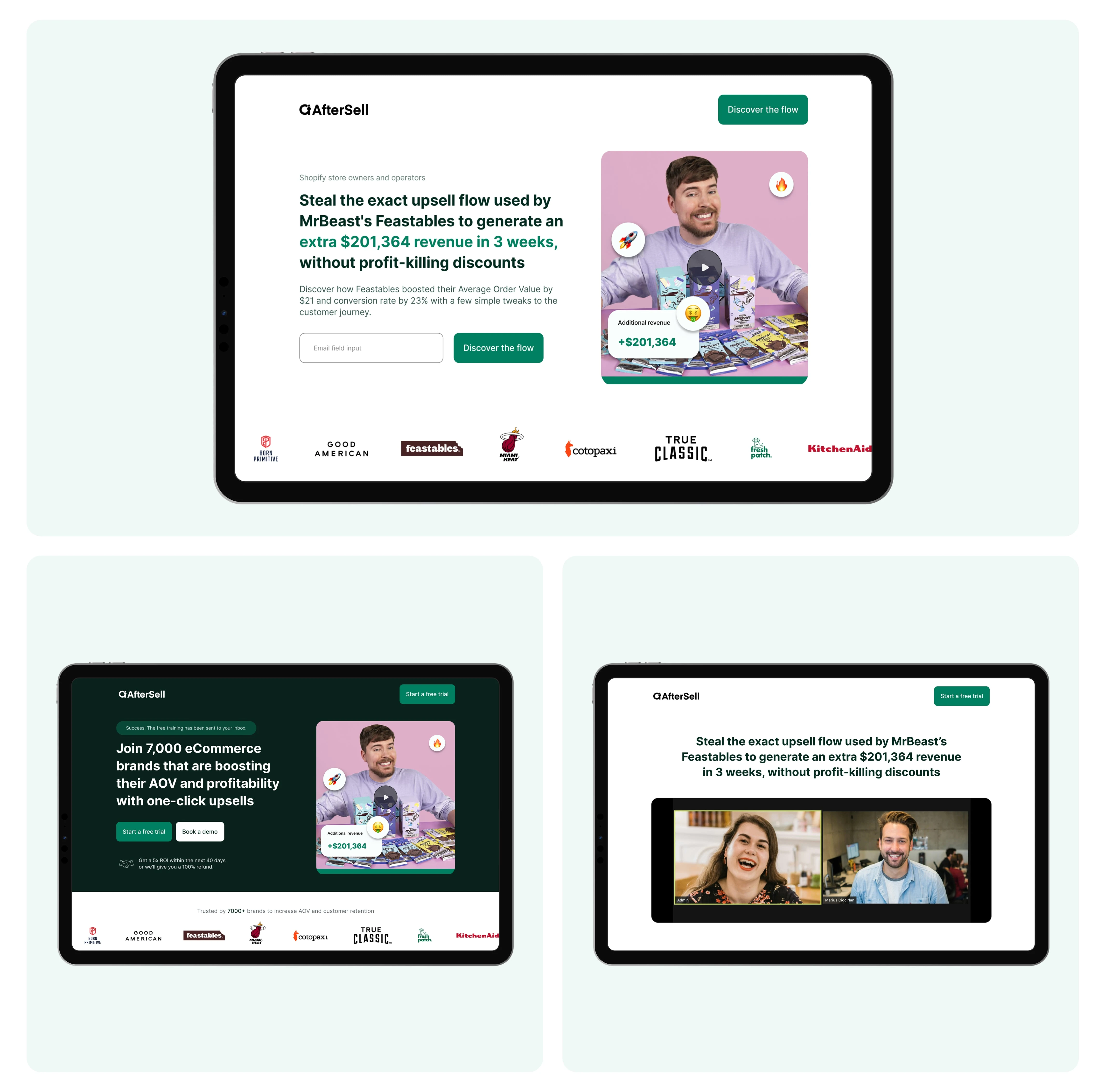 Lead magnet, thank you page, video training page