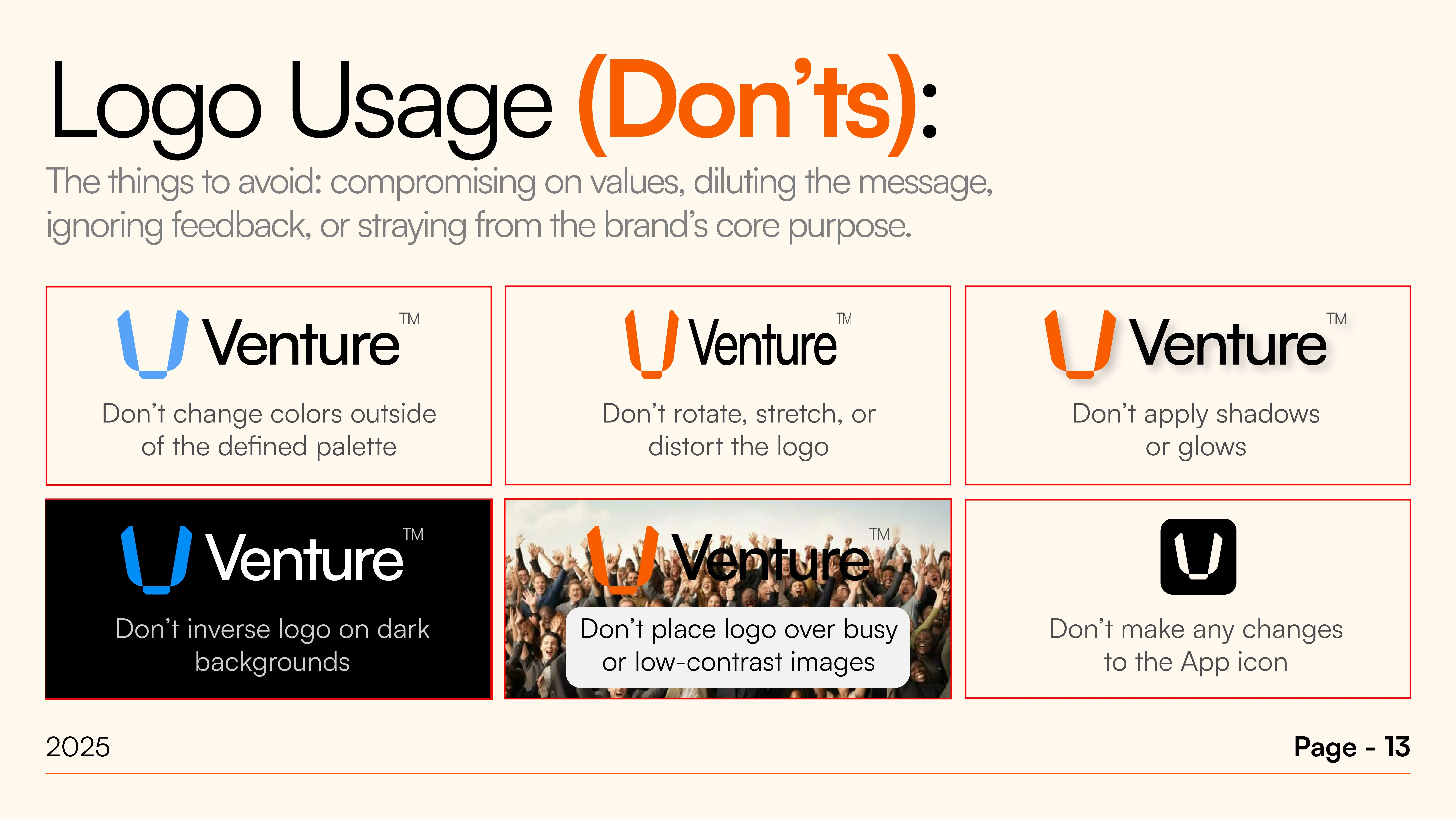 2.7 Logo Usage (Don'ts)