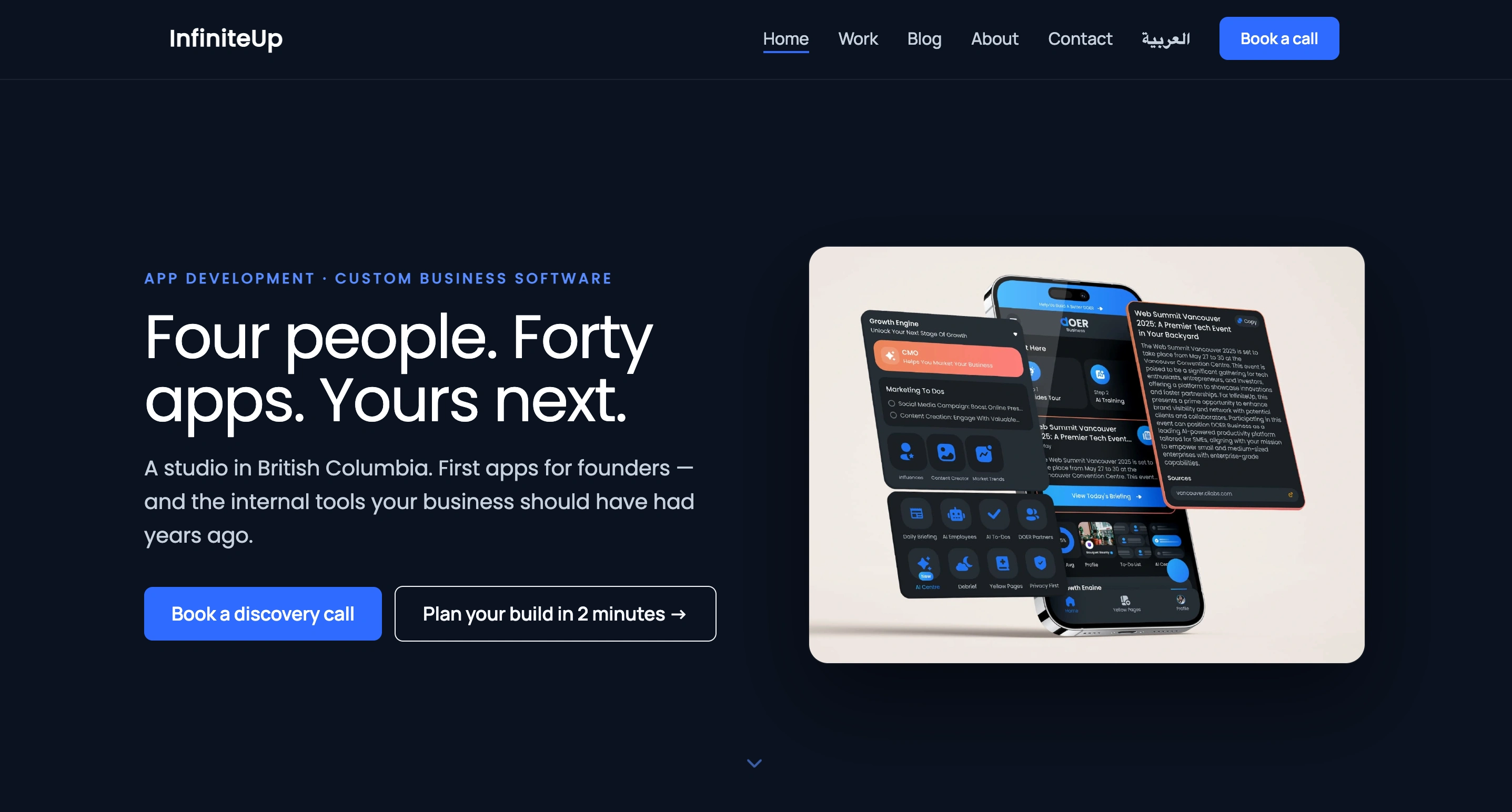 InfiniteUp.dev website