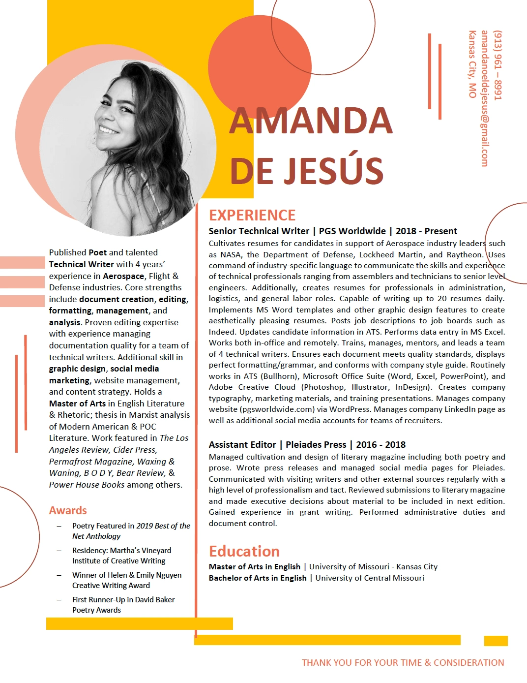 Creative Professional Resume Example