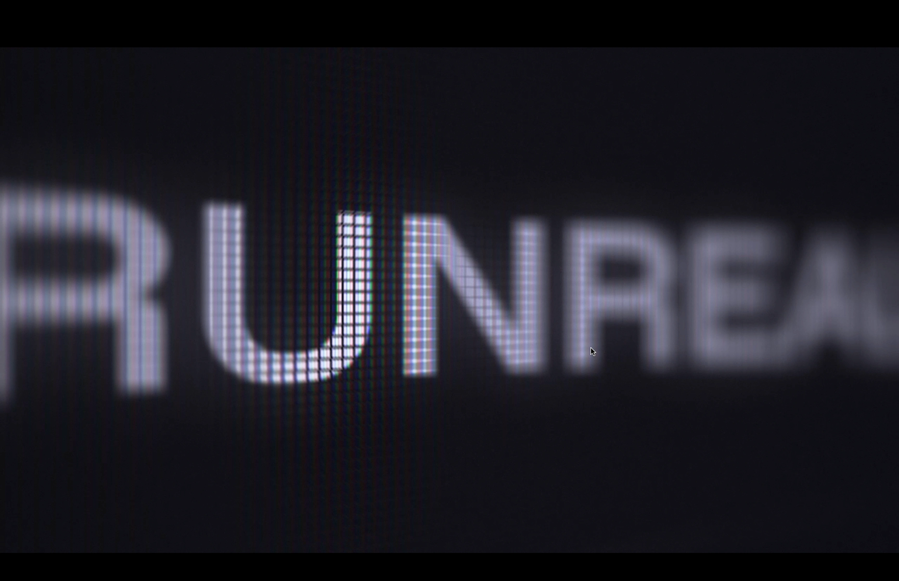 The pixels you can see in this scene, have been produced by us from scratch. Using Illustrator, we have replicated the structure of a single LED and its 3 RGB lights. We have then adjusted its scale to achieve a scene that looks like an amazing close-up of the screen.