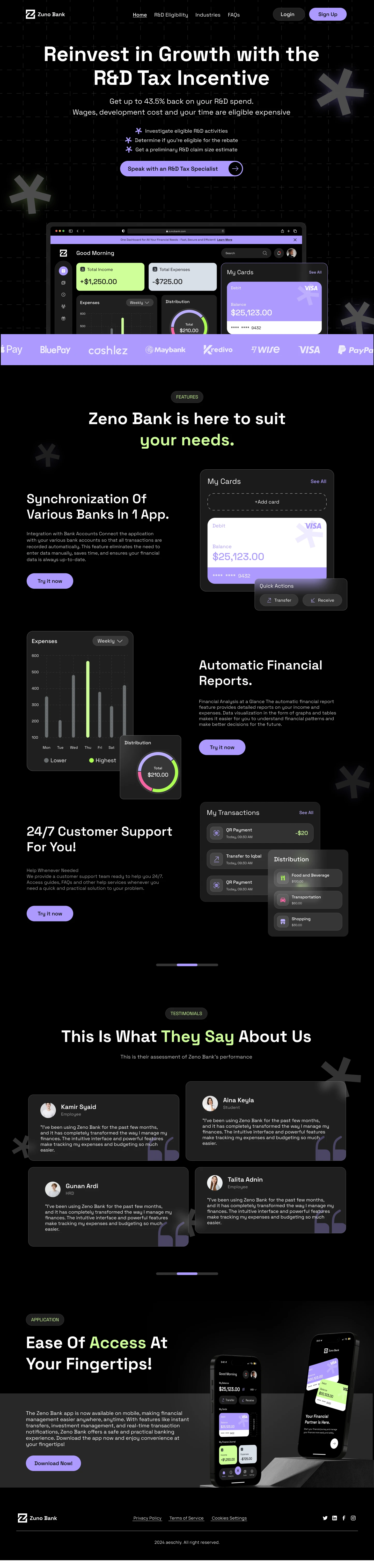 Landing Page - Zuno Bank