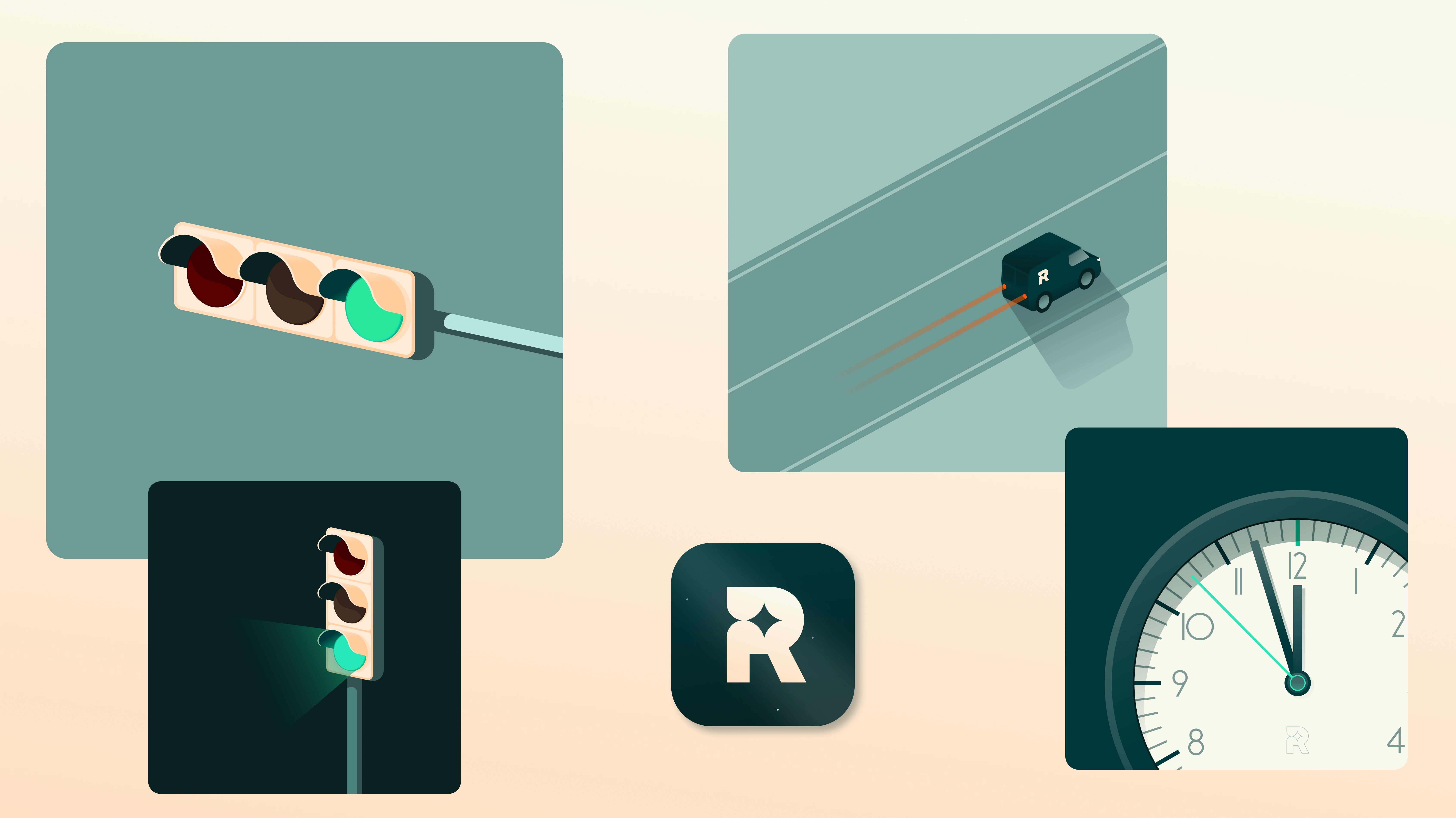 some illustrations together with the app icon