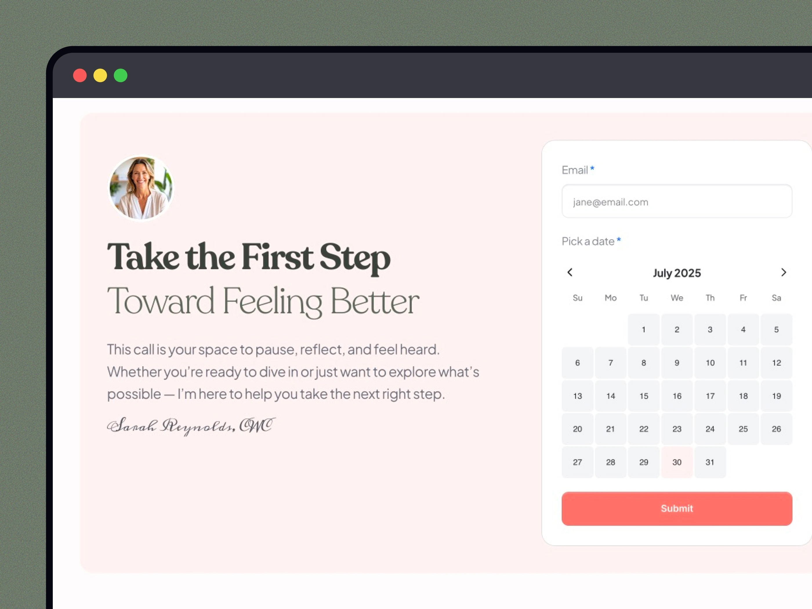 Online Booking Calendar