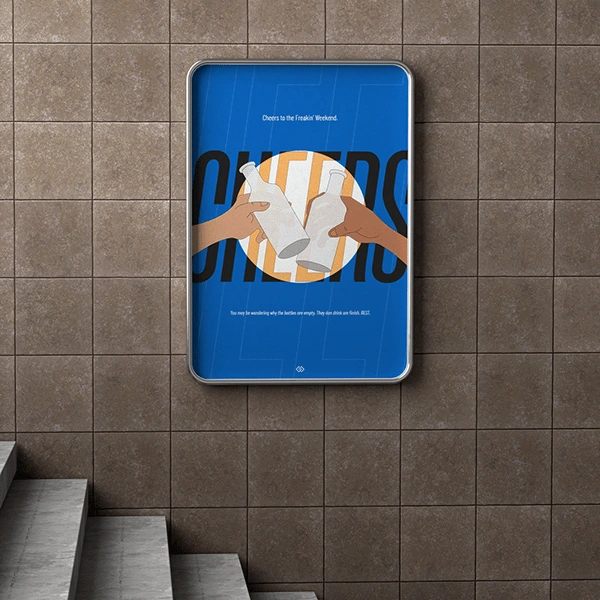 Wall poster mockup
