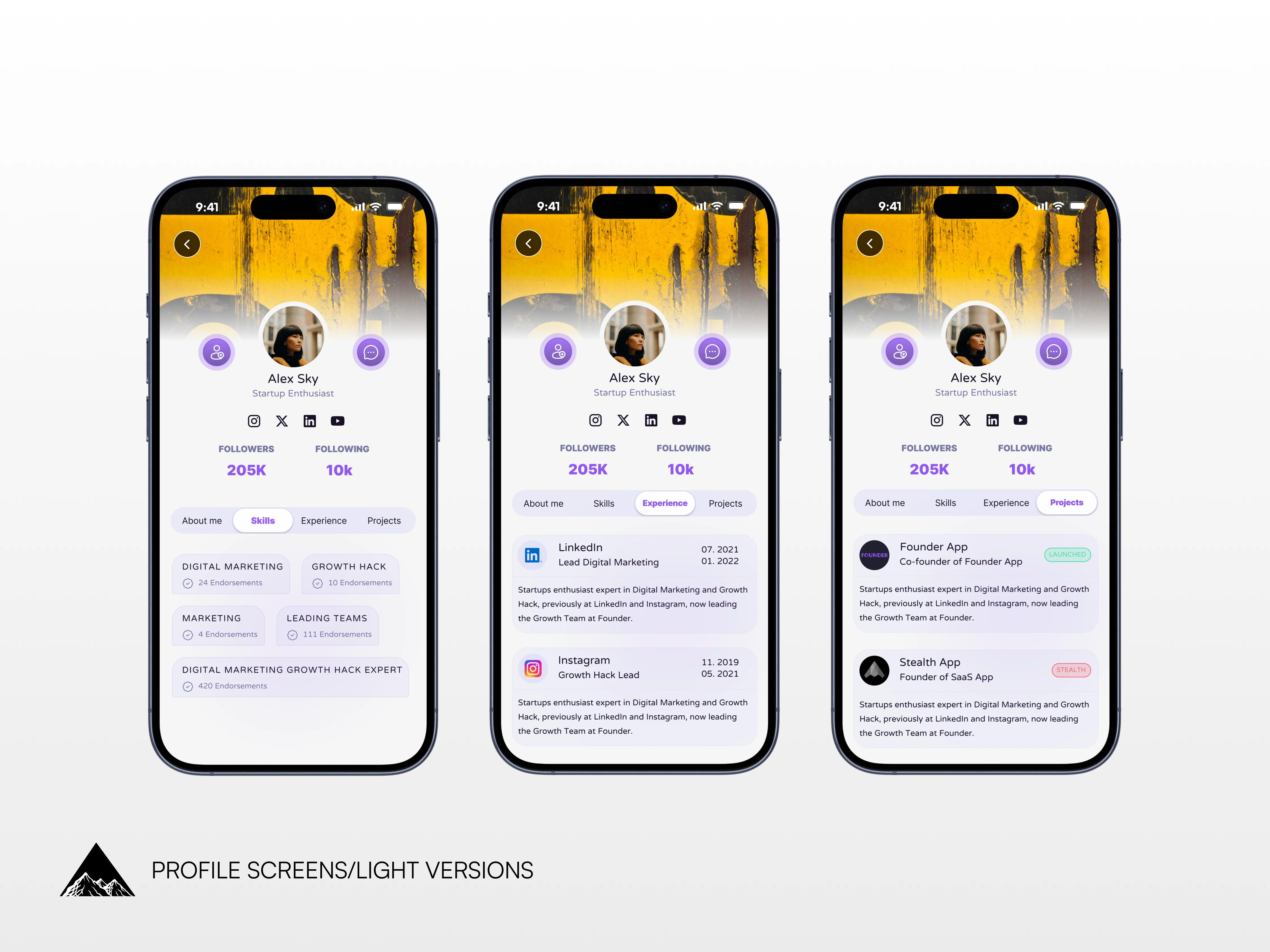 Profile Screen Light Mode