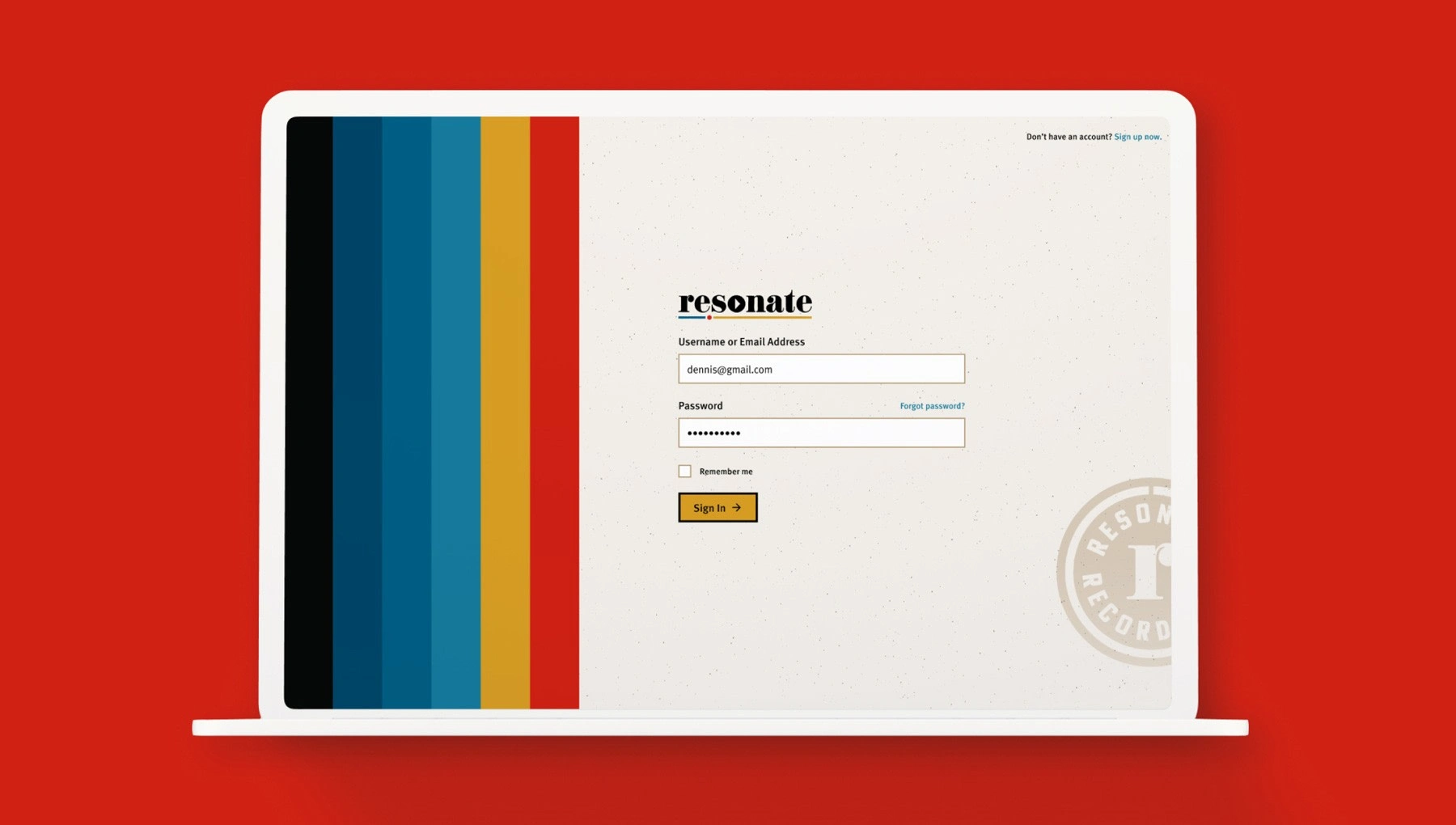 Redesigned sign in page.