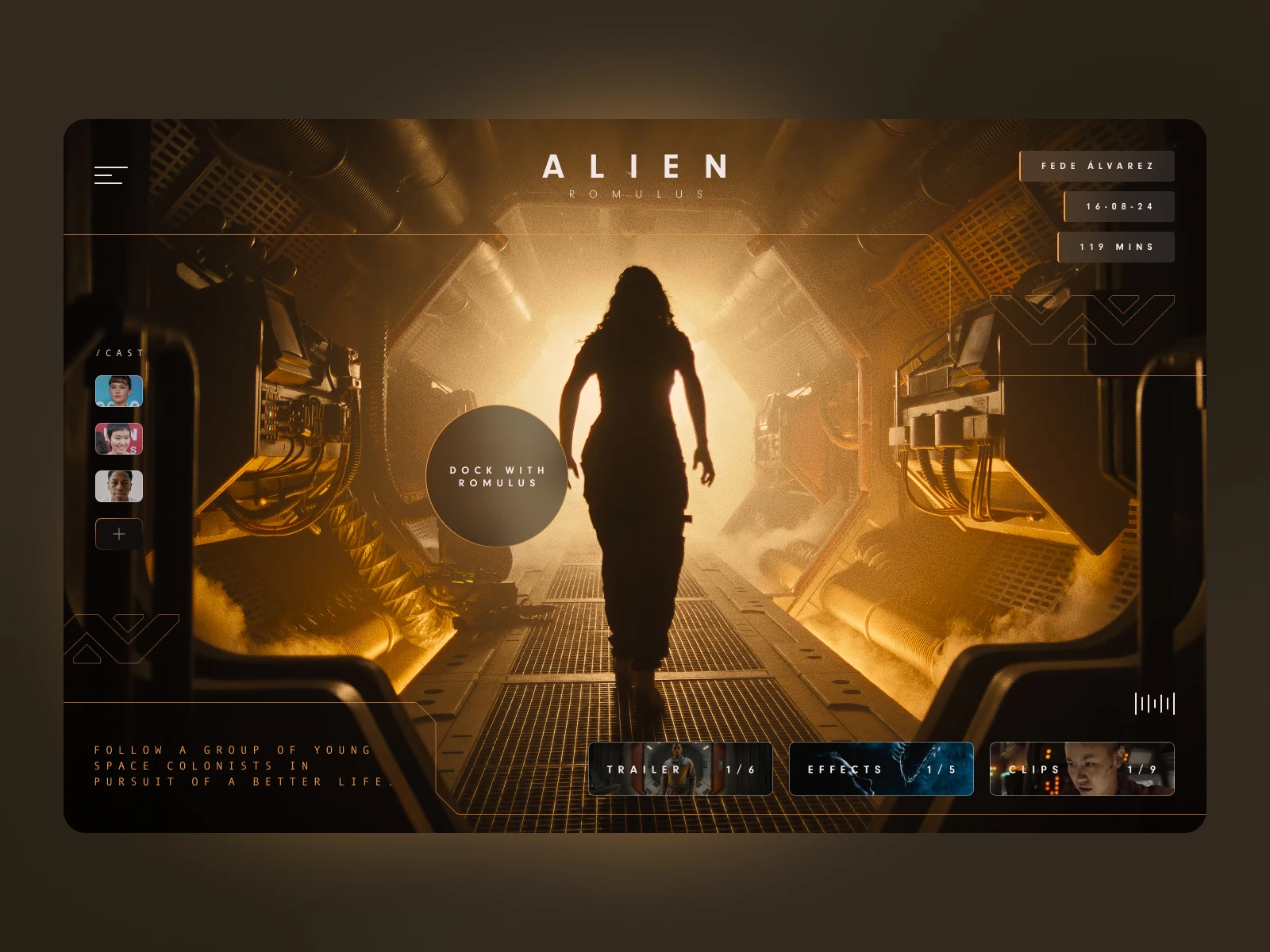 Alien Romulus UI design 