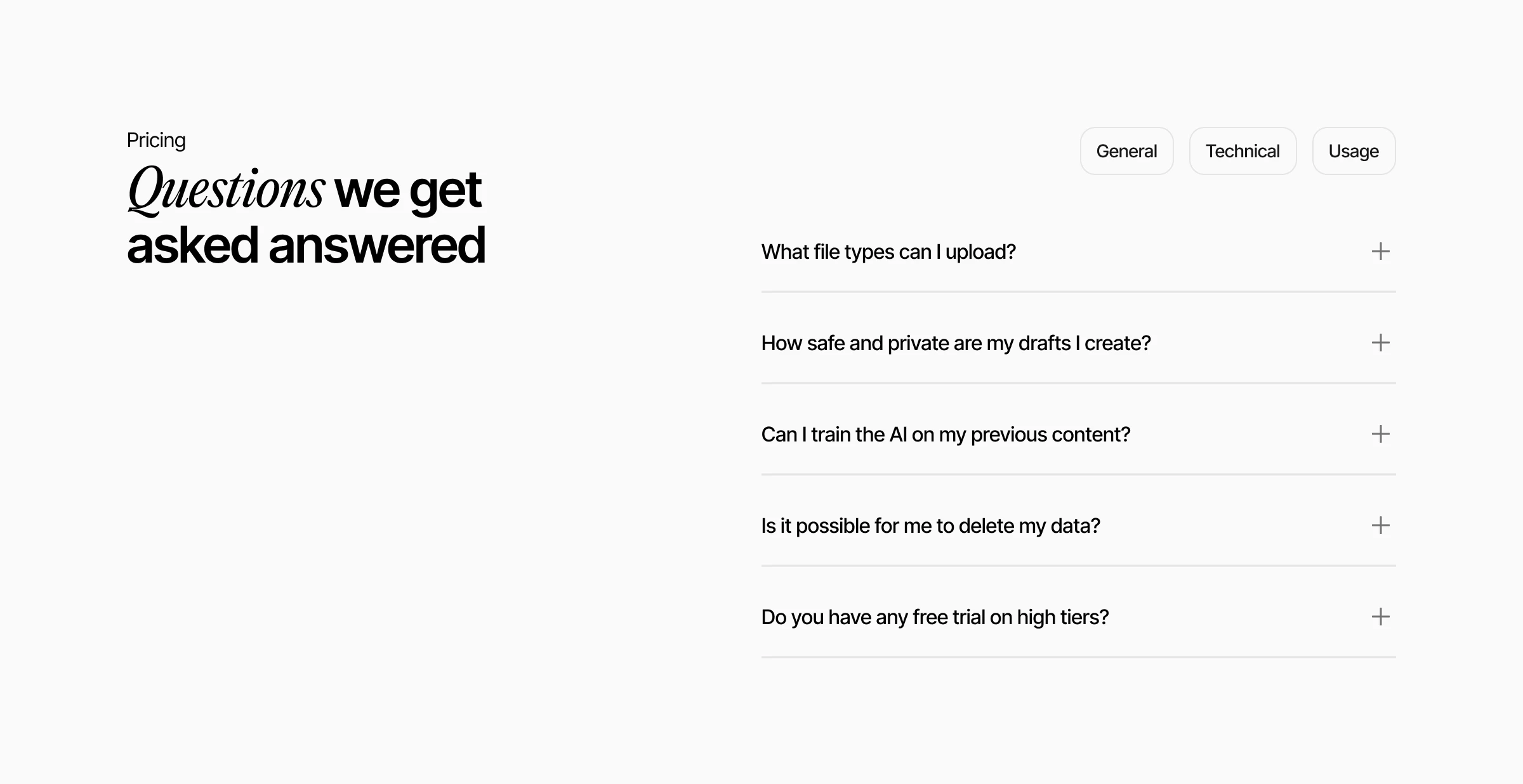 Frequently asked Questions