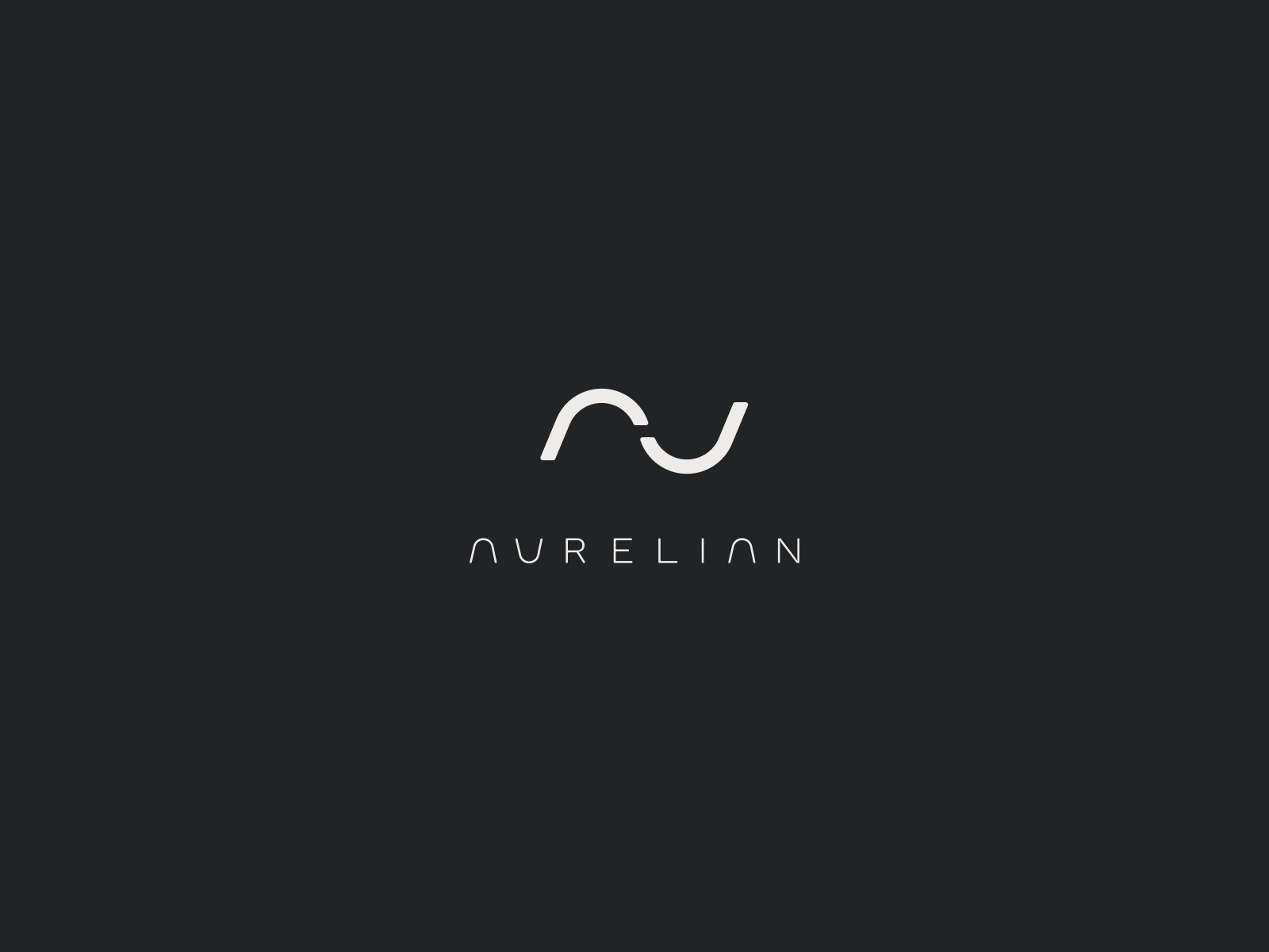 Aurelian logotype and monogram — custom-drawn to reflect fluid motion, balance, and elegance for a premium Web3 audience.