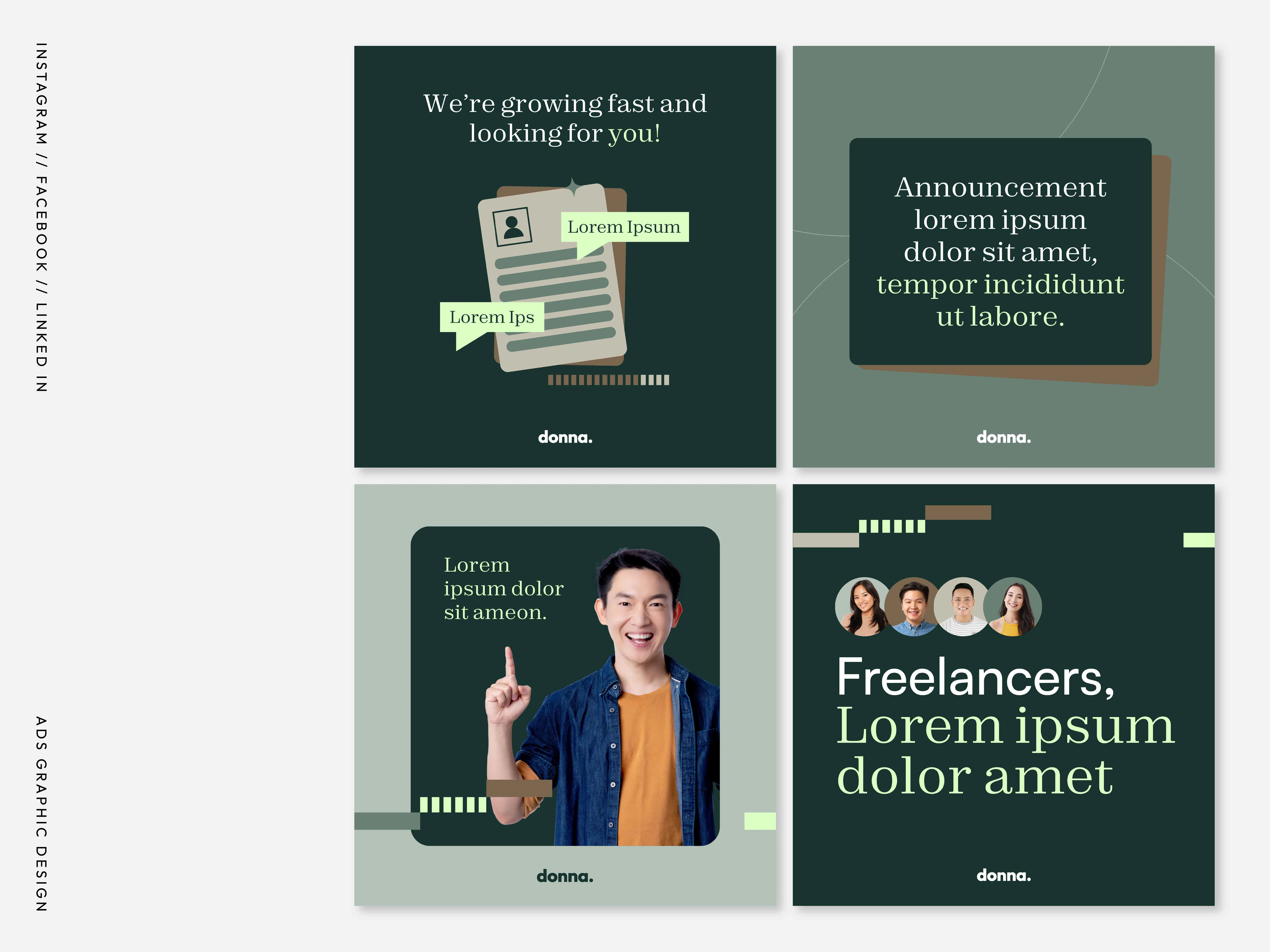Facebook and Instagram Square Ad Examples: Size 1080 × 1080 px