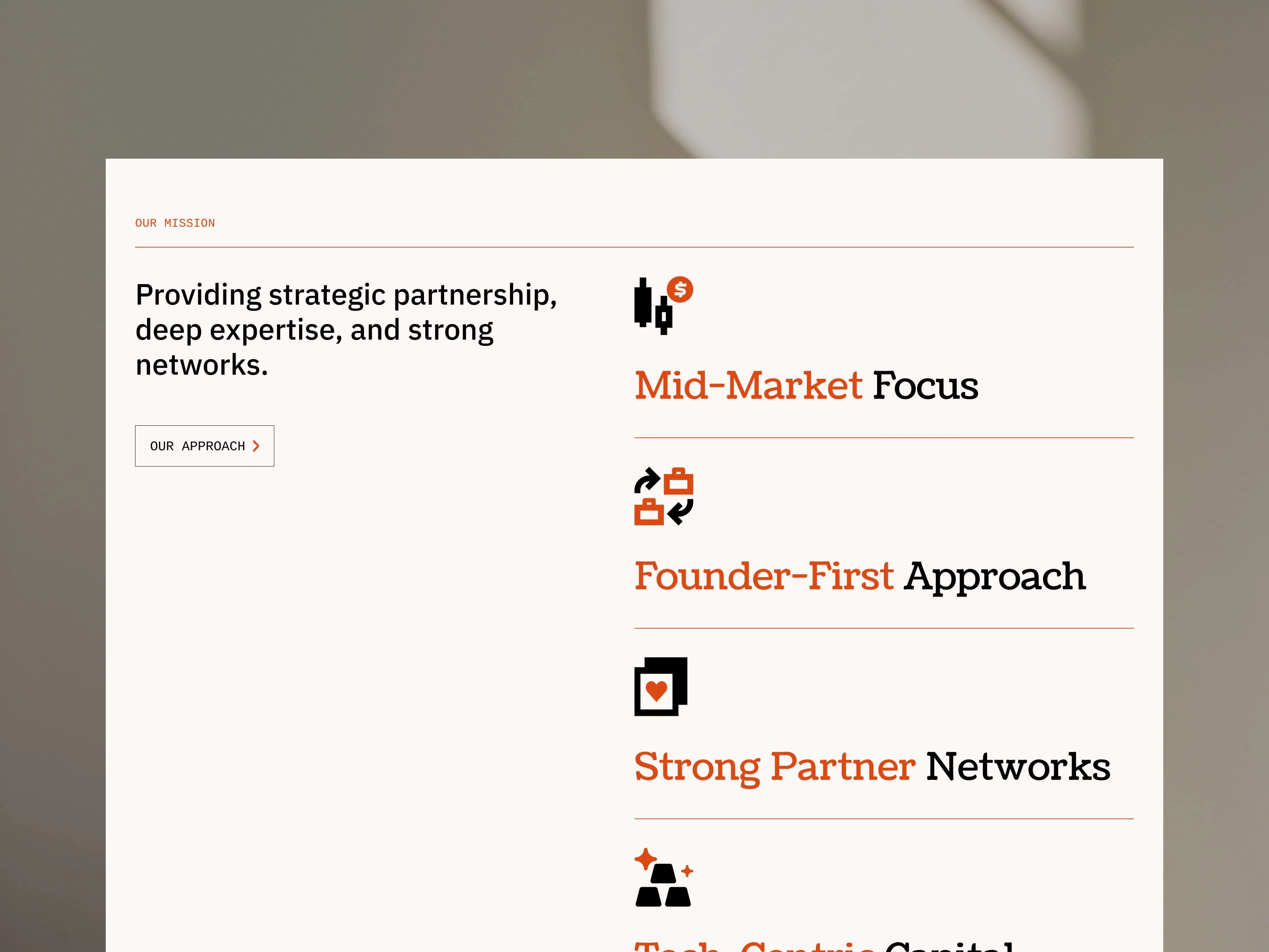 Our mission section