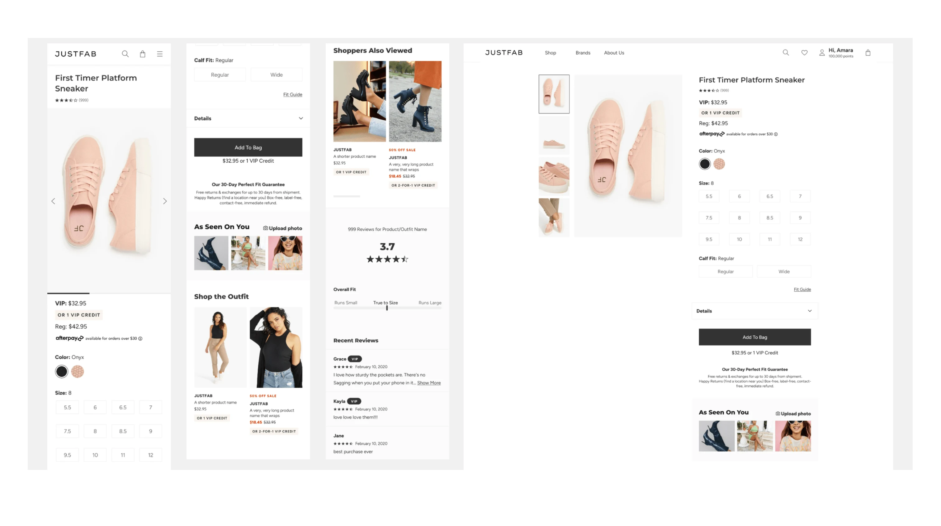 Mobile & Desktop PDP - Quick Overview