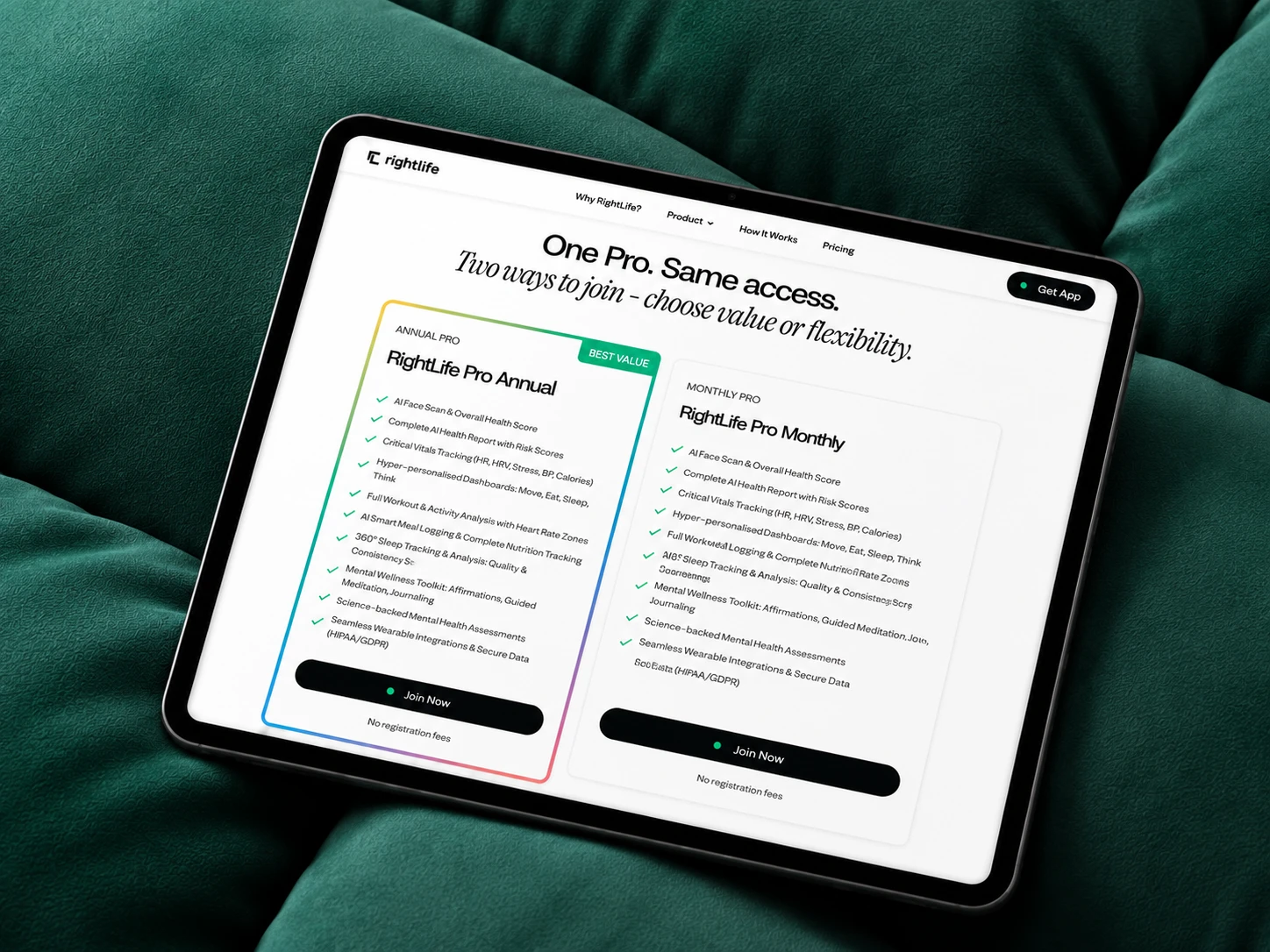 Pricing Page - Tab Version