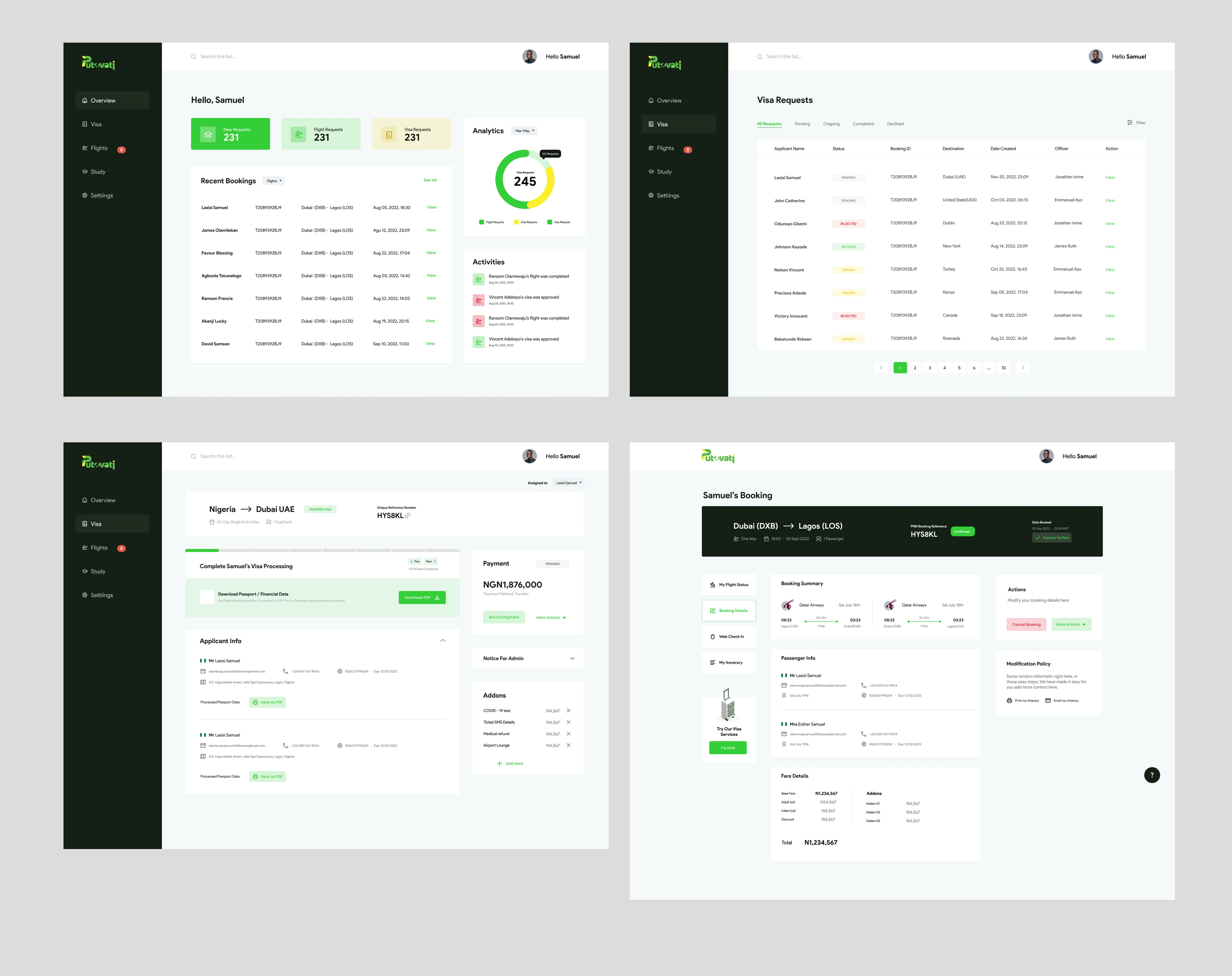 Admin Portal for Visa and Flight