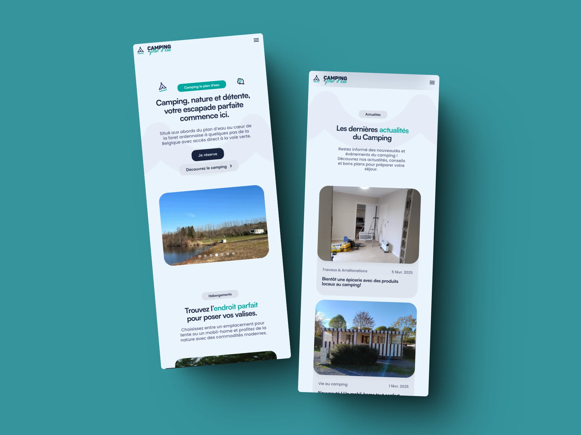 Homepage and blog mobile version