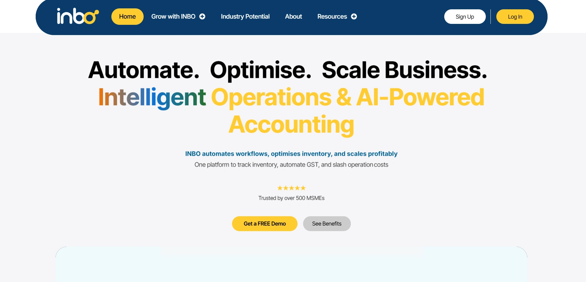 INBO App - Landing Page Redesign