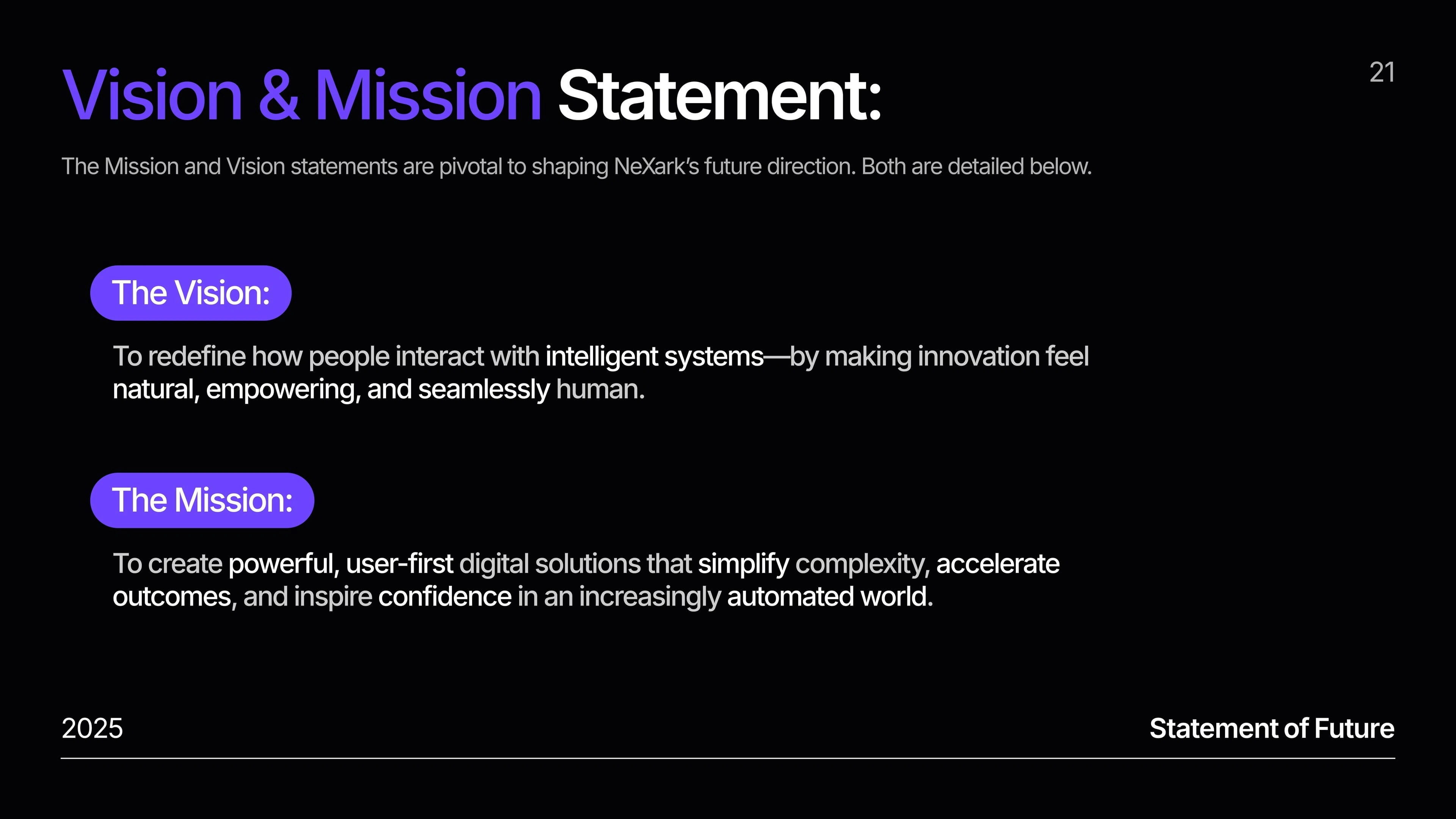 5.4 Vision & mission