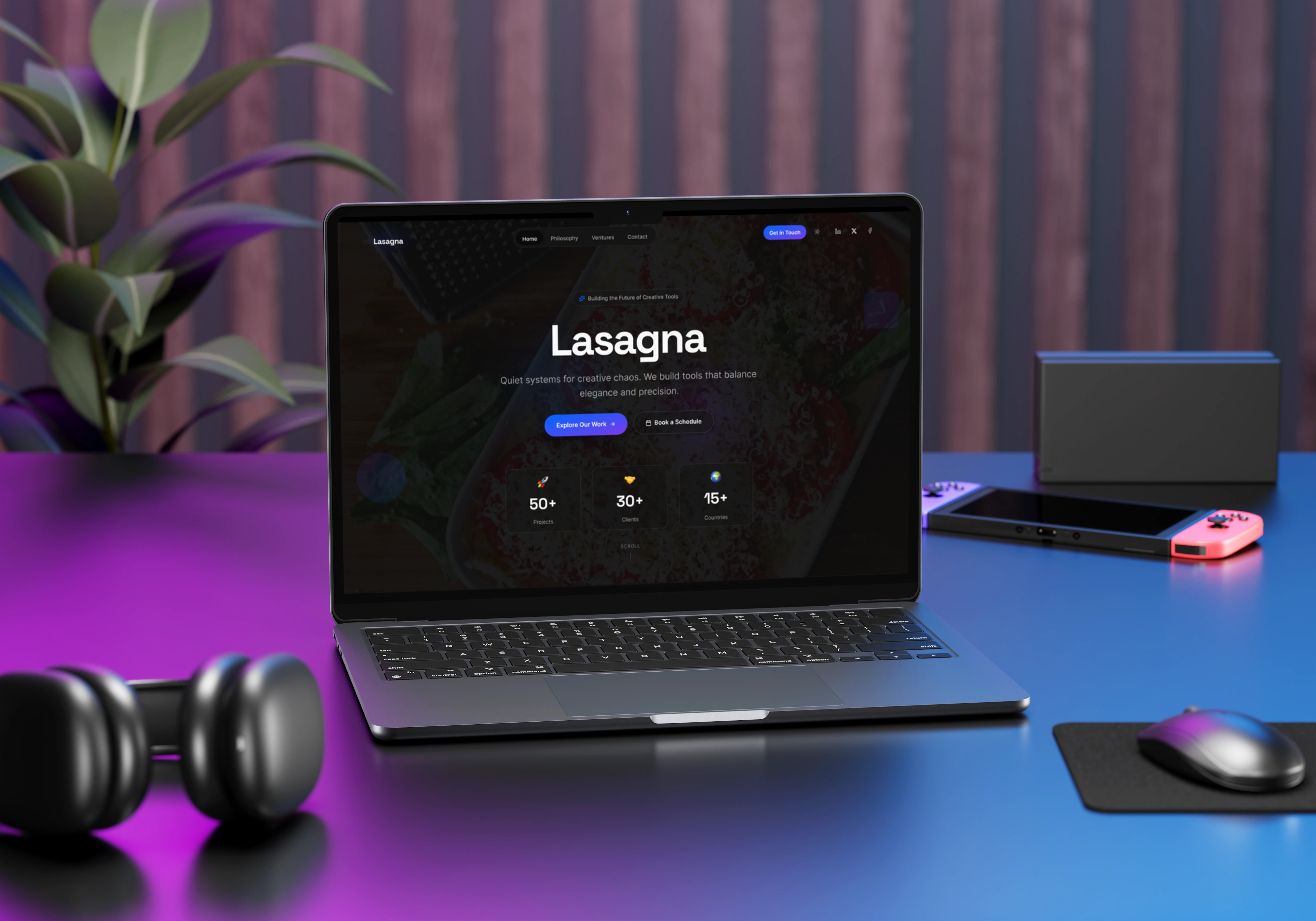 Laptop View - Dark Mode