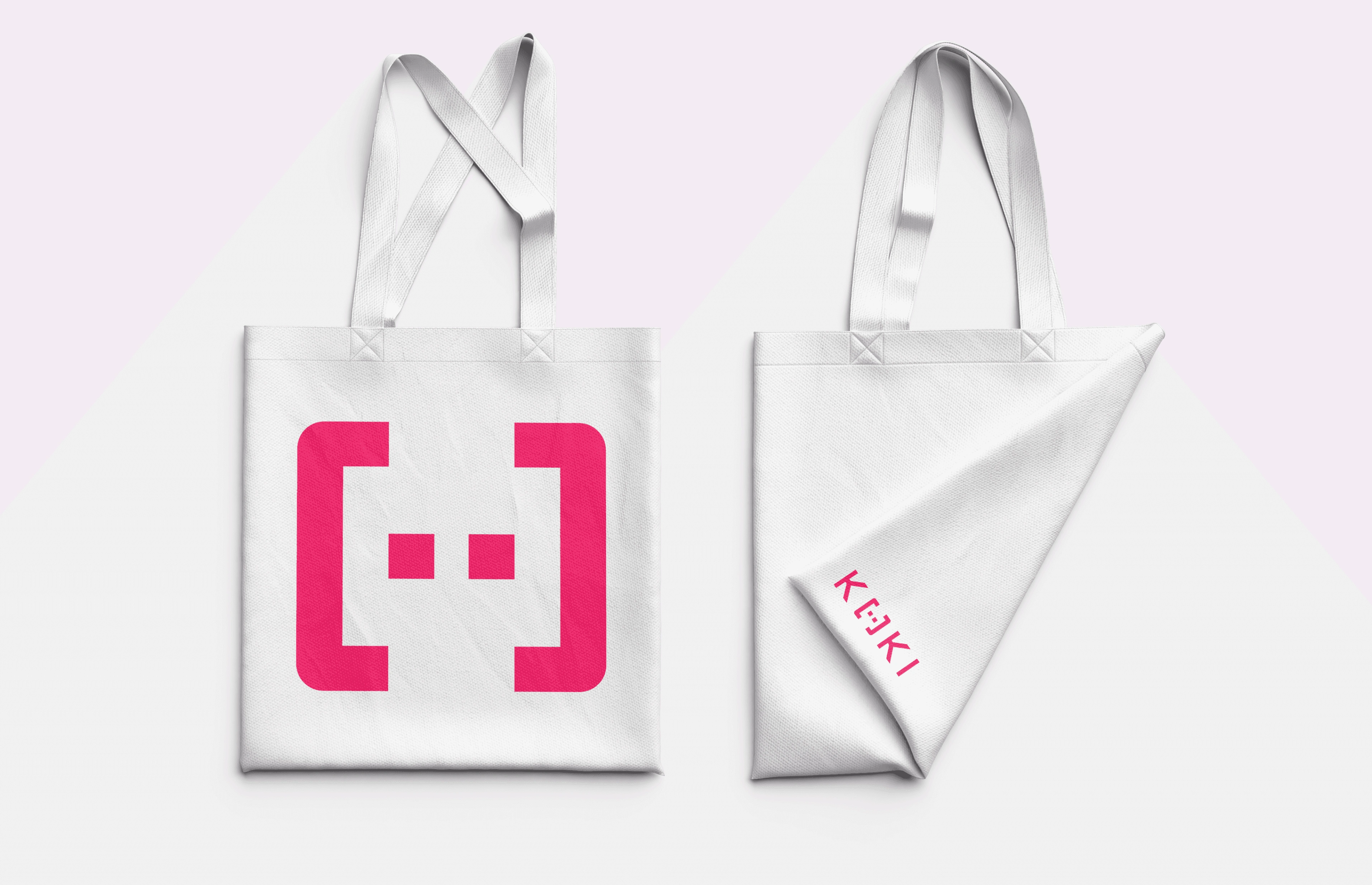 Koki branding mock up on tote bag