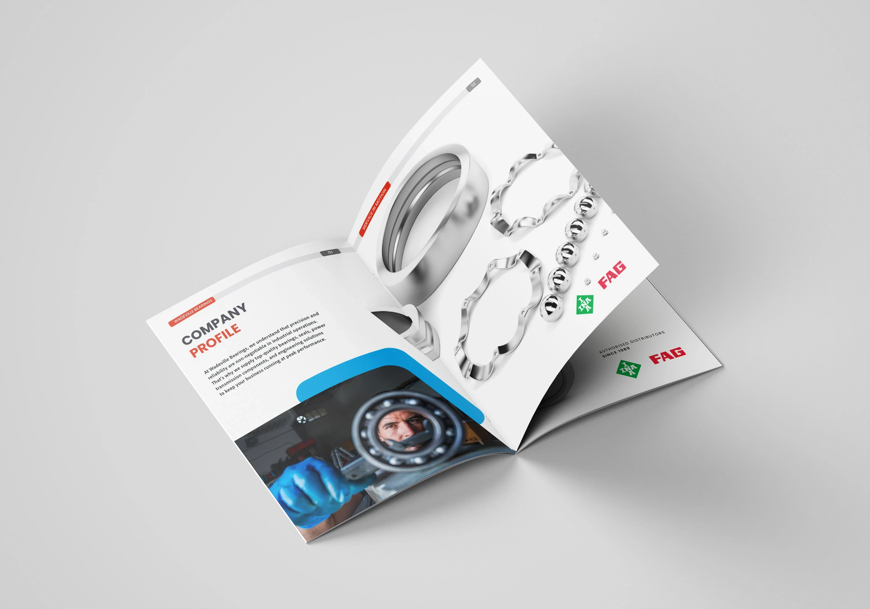 A refined colour system of bearing red, industrial blue, and steel grey reflects strength and trust, while modern typography and modular layout systems deliver technical confidence and consistency across every touchpoint. This facelift brings Wadeville Bearings into a new era of performance — where precision meets design.
