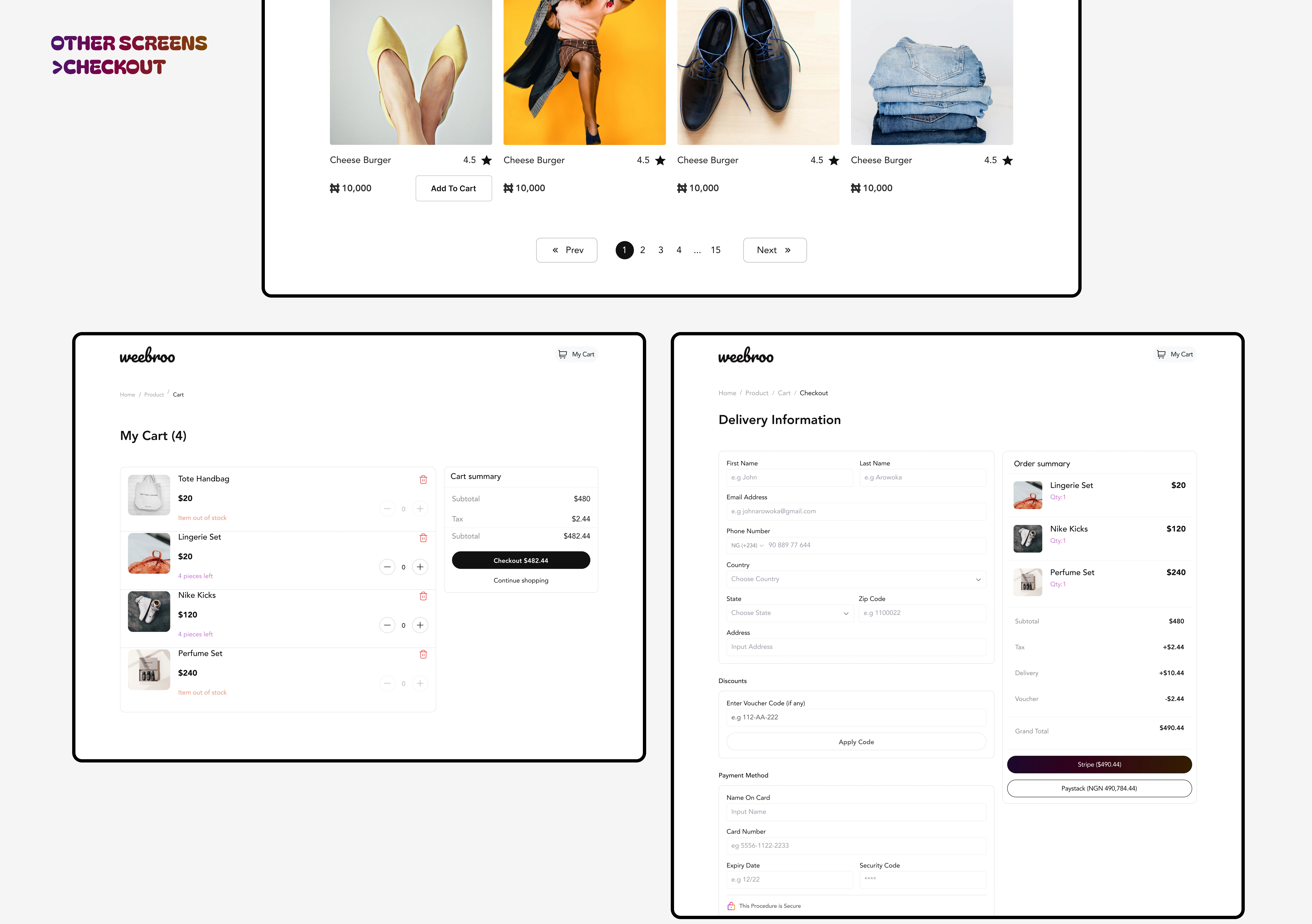 STOREFRONT & CHECKOUT FLOW