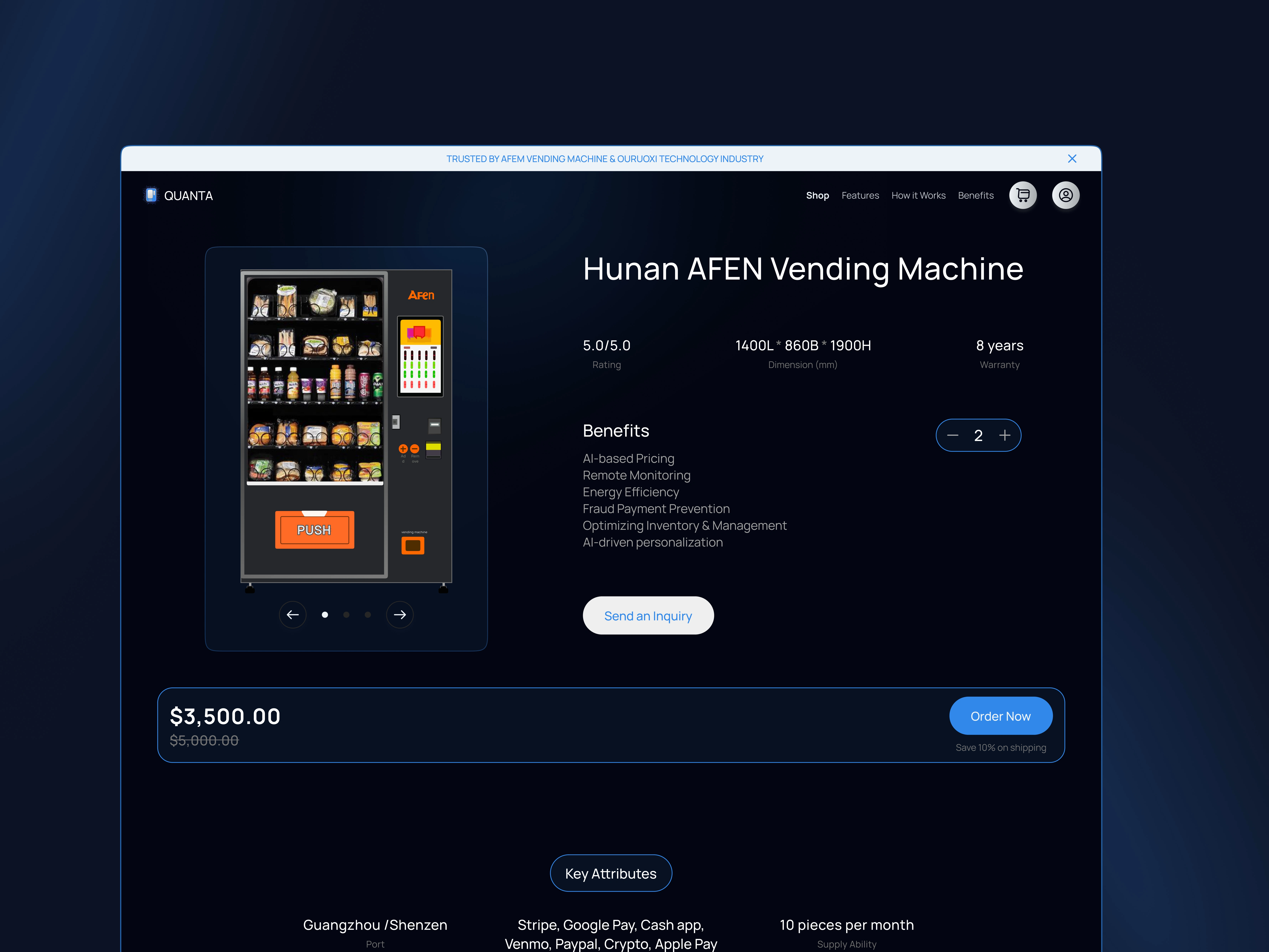 Product page