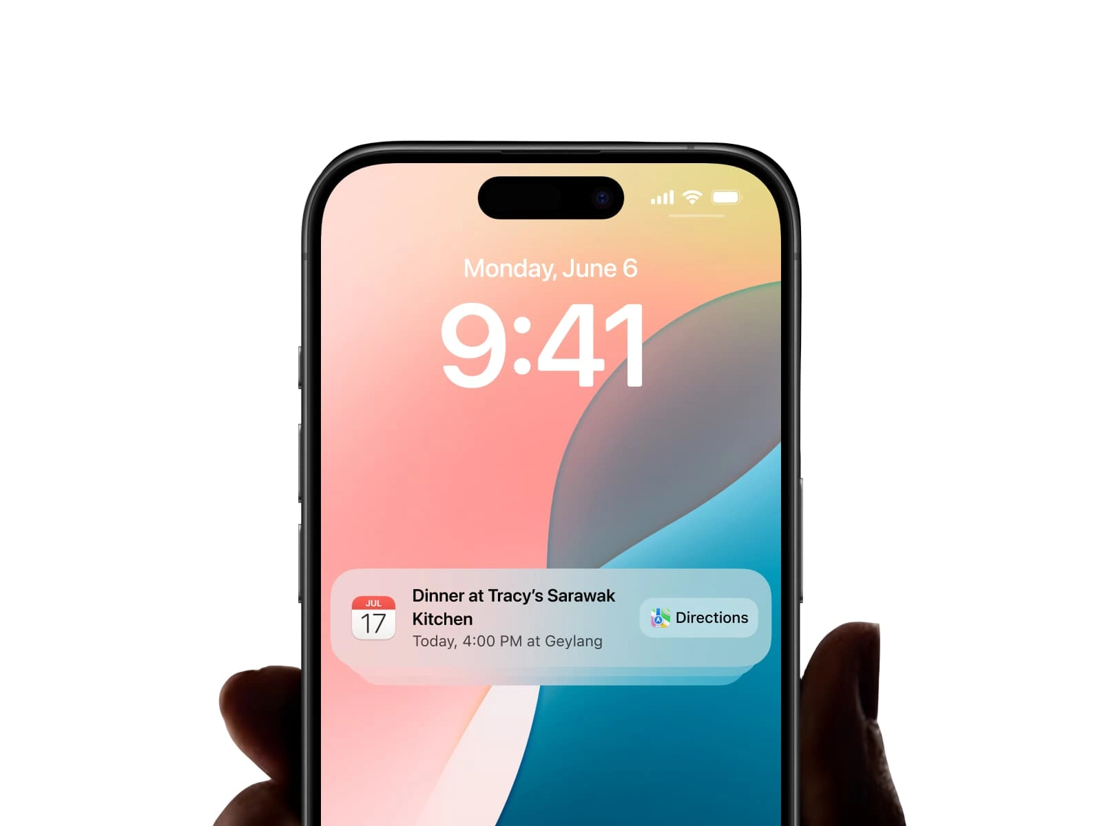 A dinner invite reminder just came in on Jacob's phone