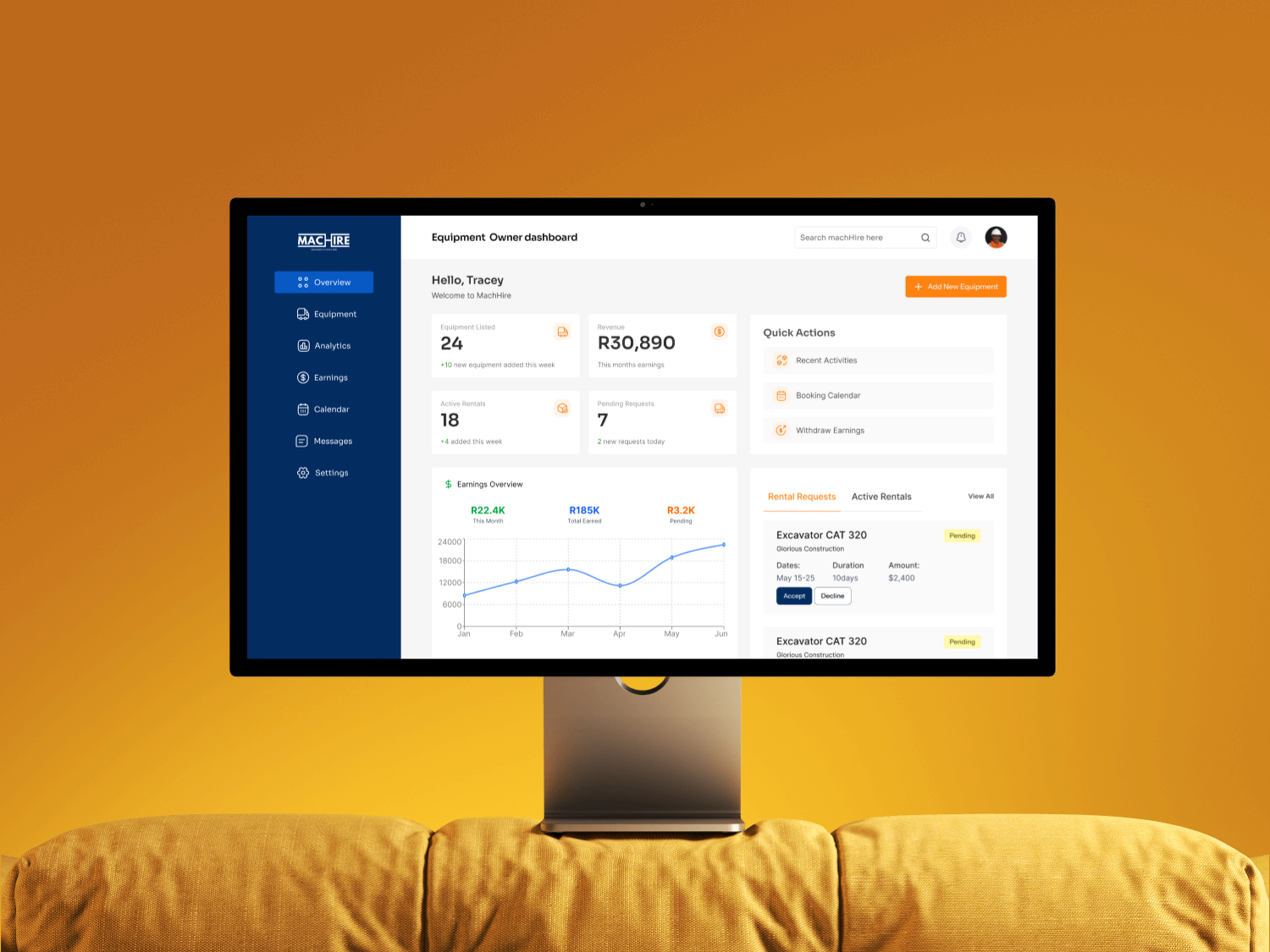 Overview of the Equipment Owner Dashboard