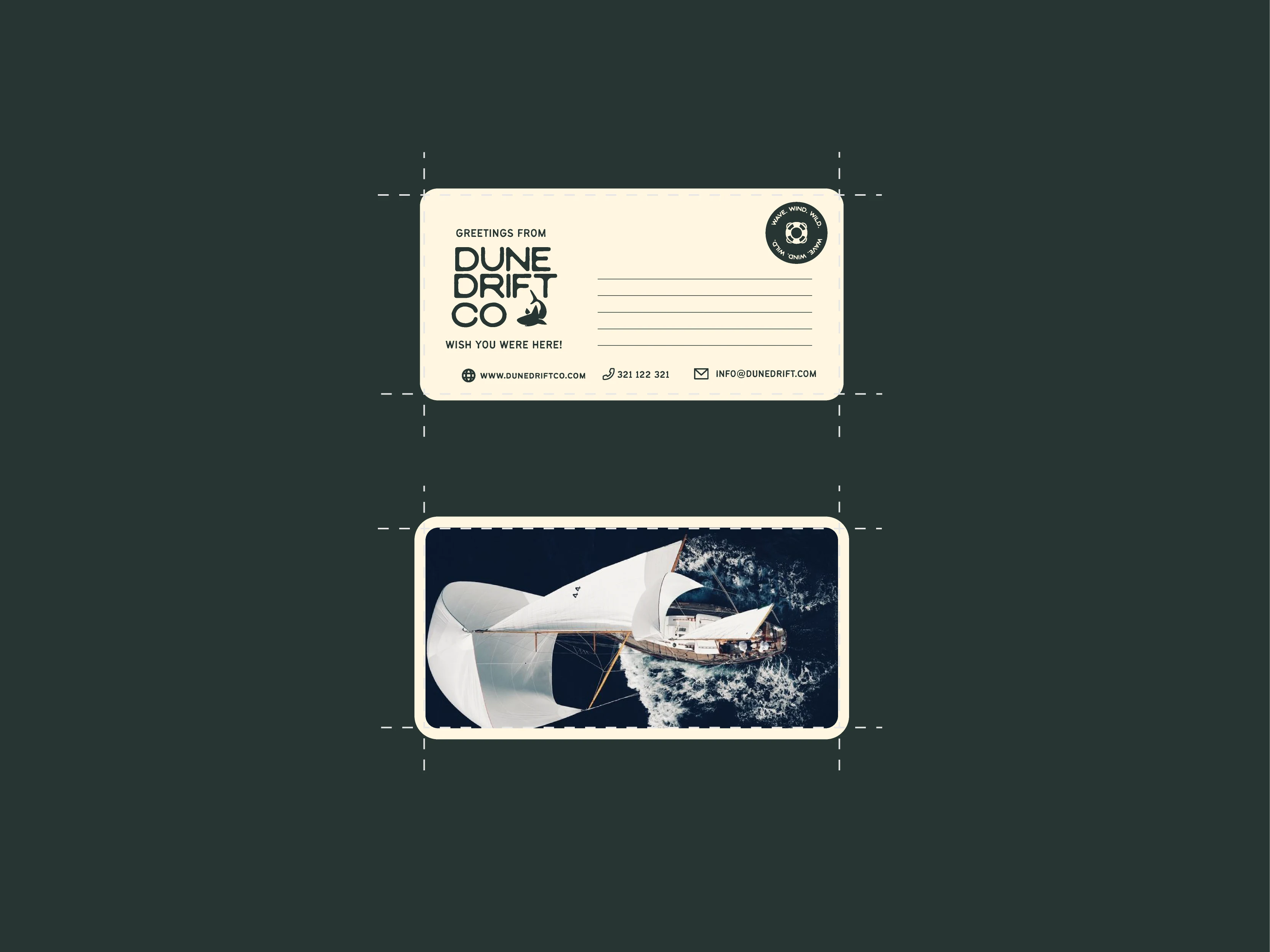 Business card design made to be like a greeting card