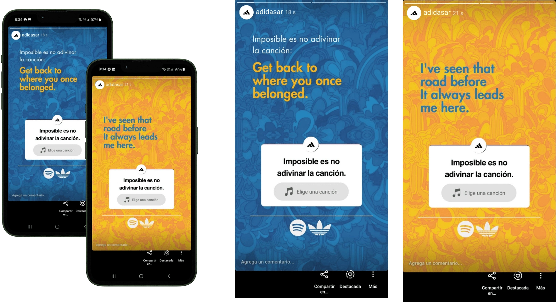 Mockup de historias interactivas