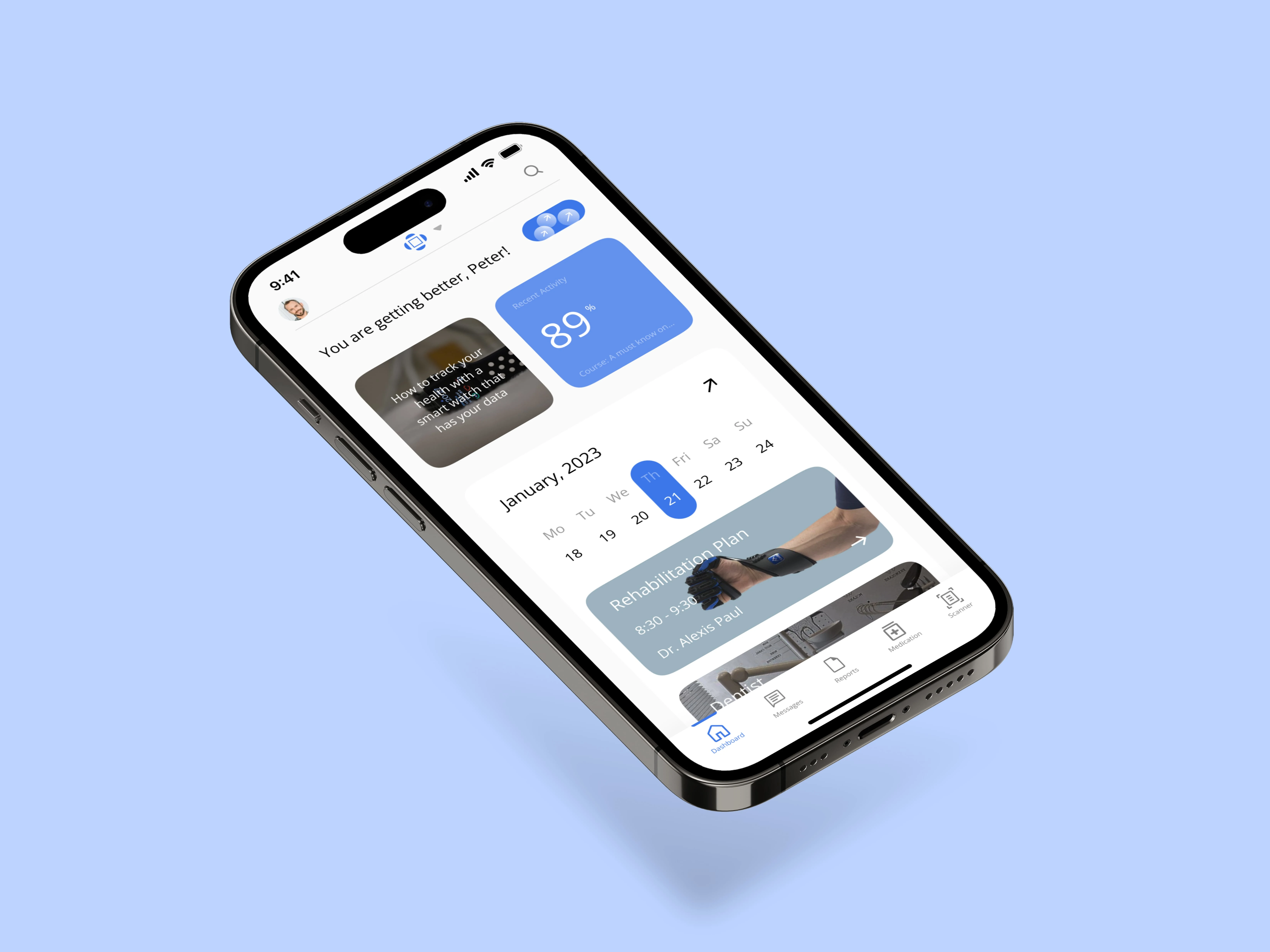Dashboard (Mobile view)