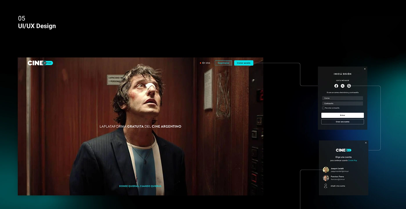 Onboarding and Welcome Page Design: UX/UI focus on the initial user touchpoint, designing the welcome screen to effectively introduce the platform and guide the user into the experience.