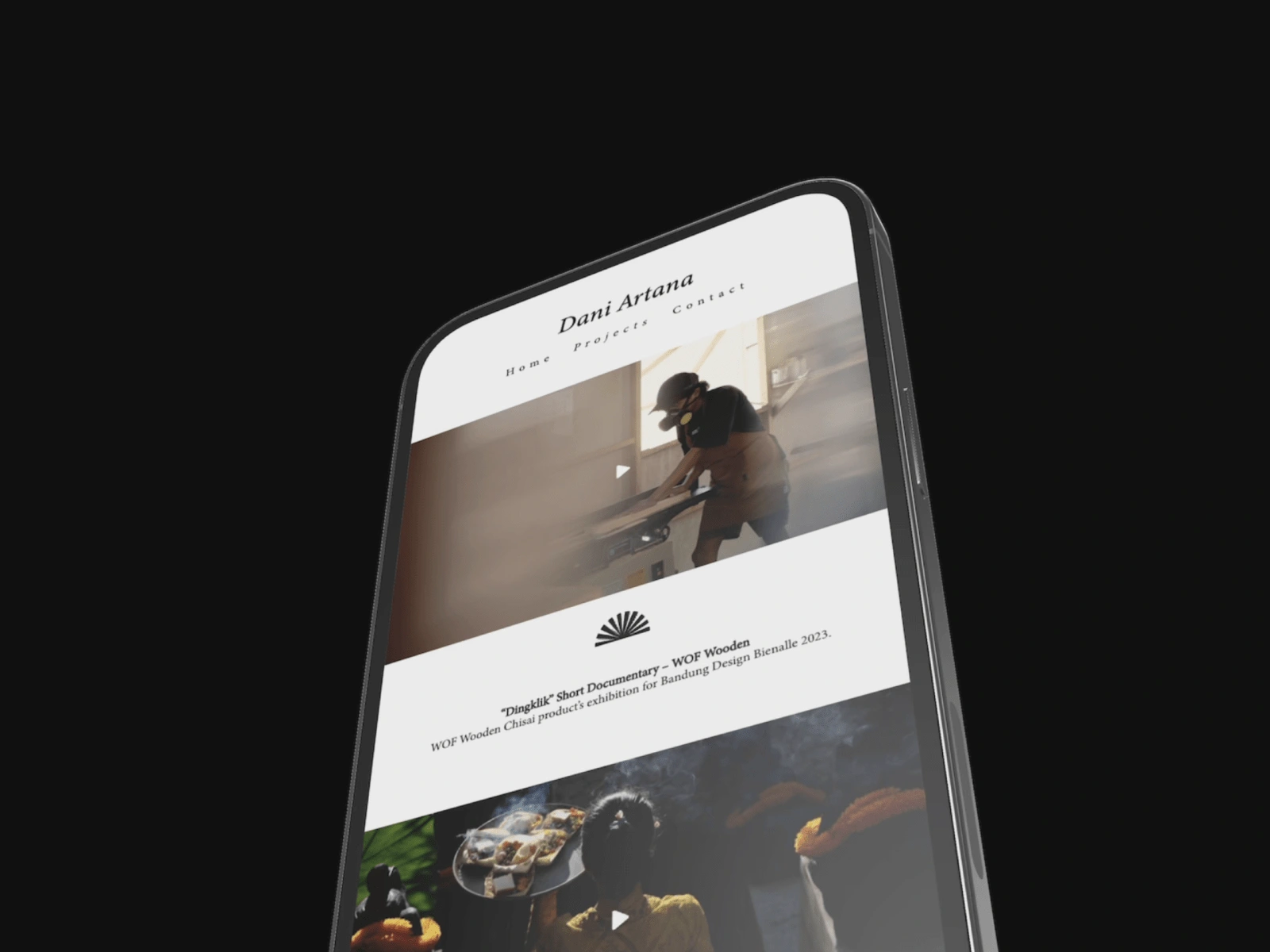 Projects Page - Mobile View