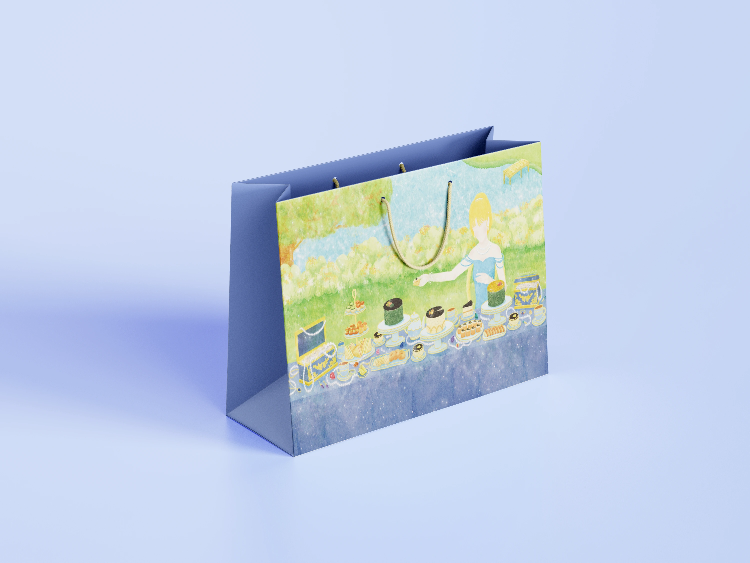 illustration usage on paper bag