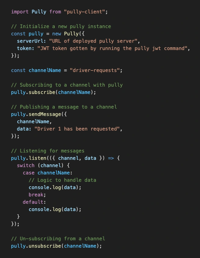 Example usage of pully client library