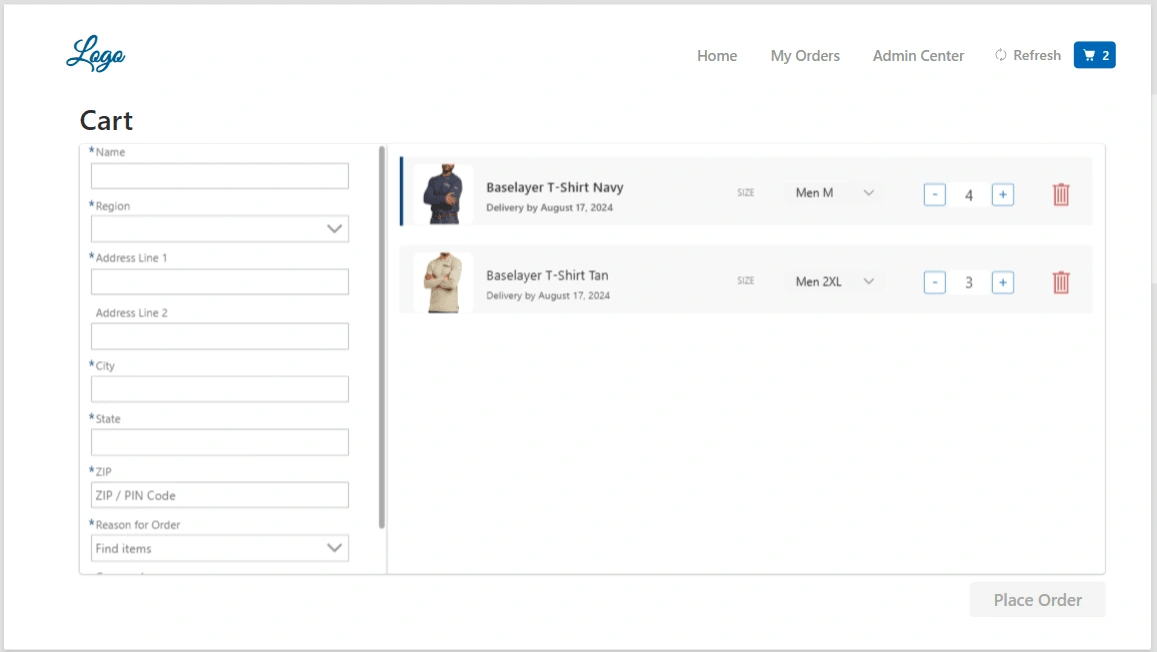 Cart Page