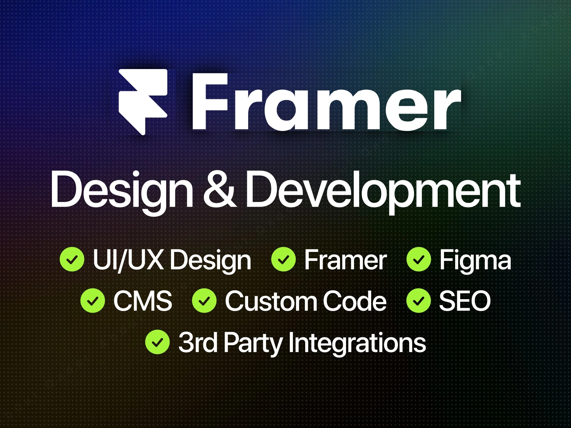 Top Notch Framer Design and Development, Figma, a service by Abdul Qader
