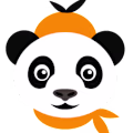 Orange Panda 3d  logo