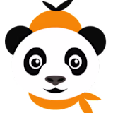 Orange Panda 3d  logo