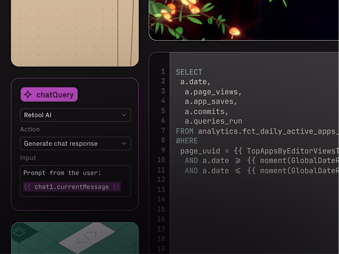 Graphics from Retool's software