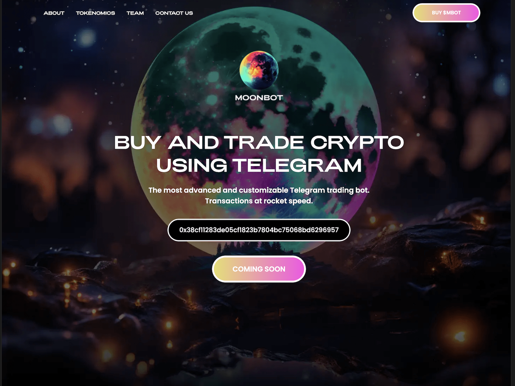 MoonBot Crypto Trading Bot Landing Page by Yogesh Kumar