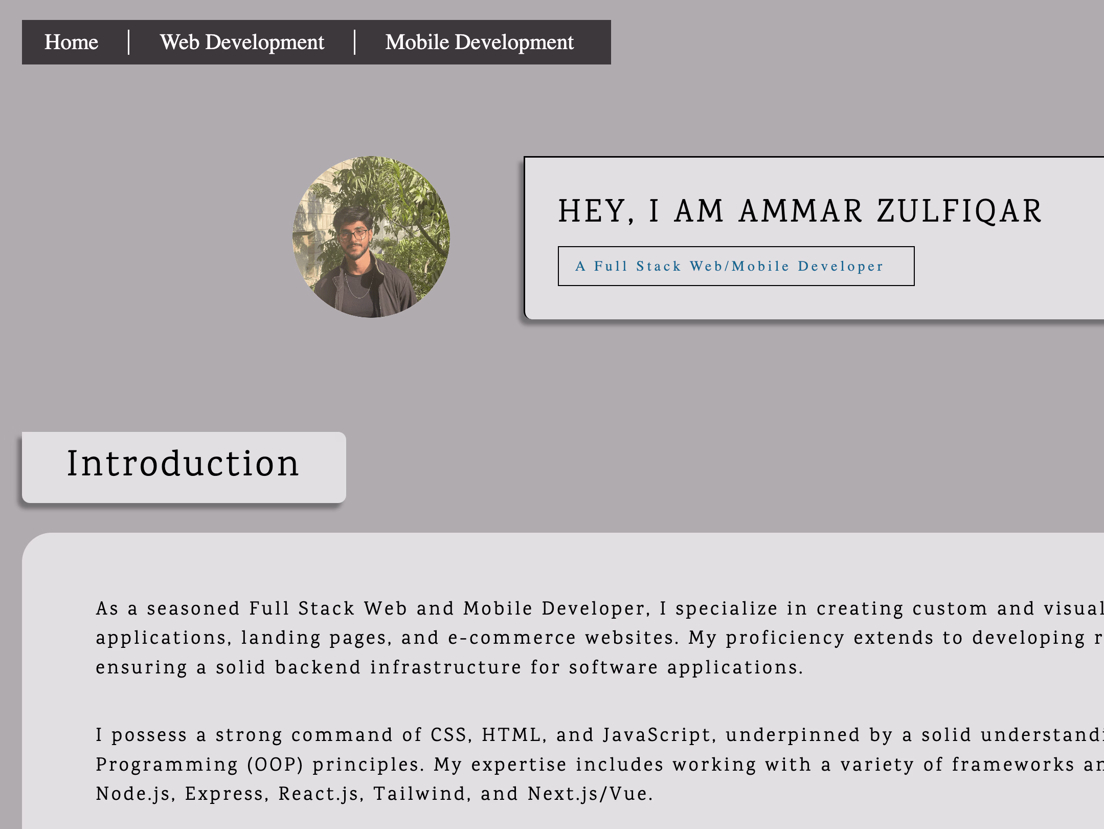 Placeholder project card media